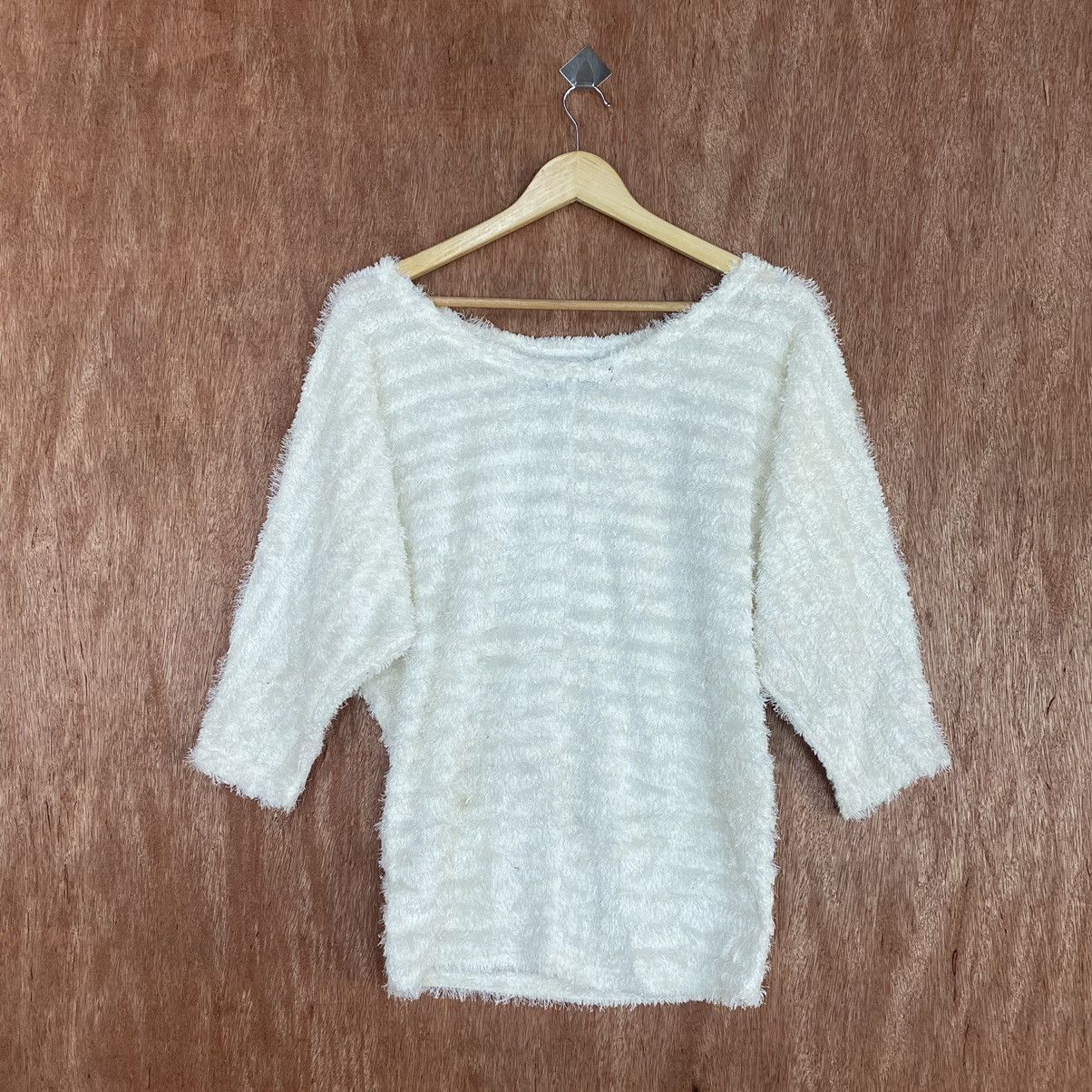 Homespun Knitwear × Japanese Brand × OVER THE STRiPES Cecil Mc Bee WHite Mohair Knitwear Size US M / EU 48-50 / 2 - 11 Thumbnail