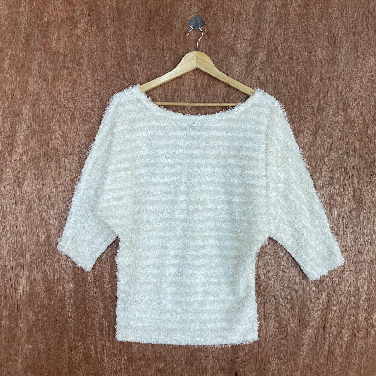Homespun Knitwear × Japanese Brand × OVER THE STRiPES Cecil Mc Bee WHite Mohair Knitwear Size US M / EU 48-50 / 2 - 3 Thumbnail