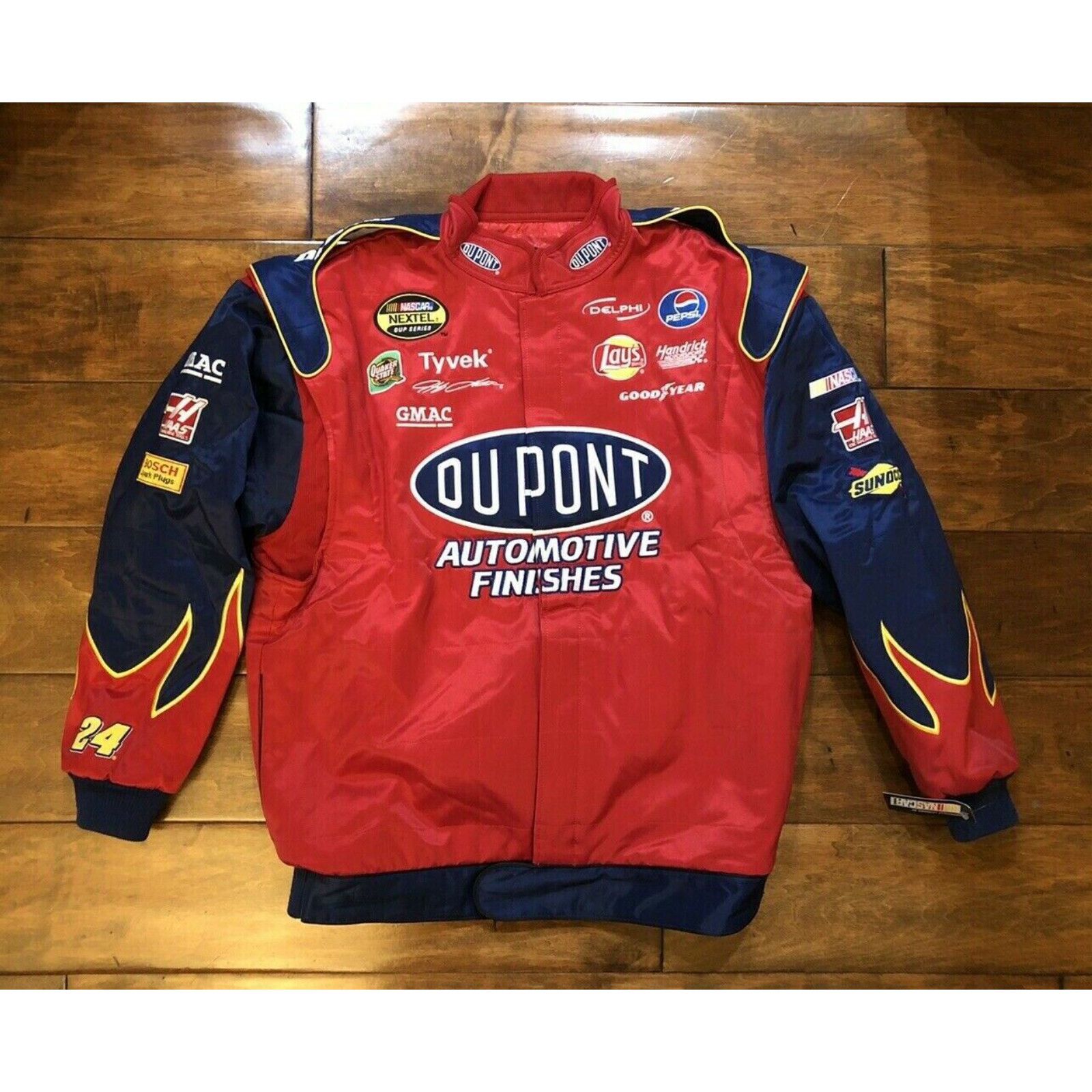 Vintage Jeff Gordon #24 Dupont Flames Specialty Racing Jacket Mens X ...