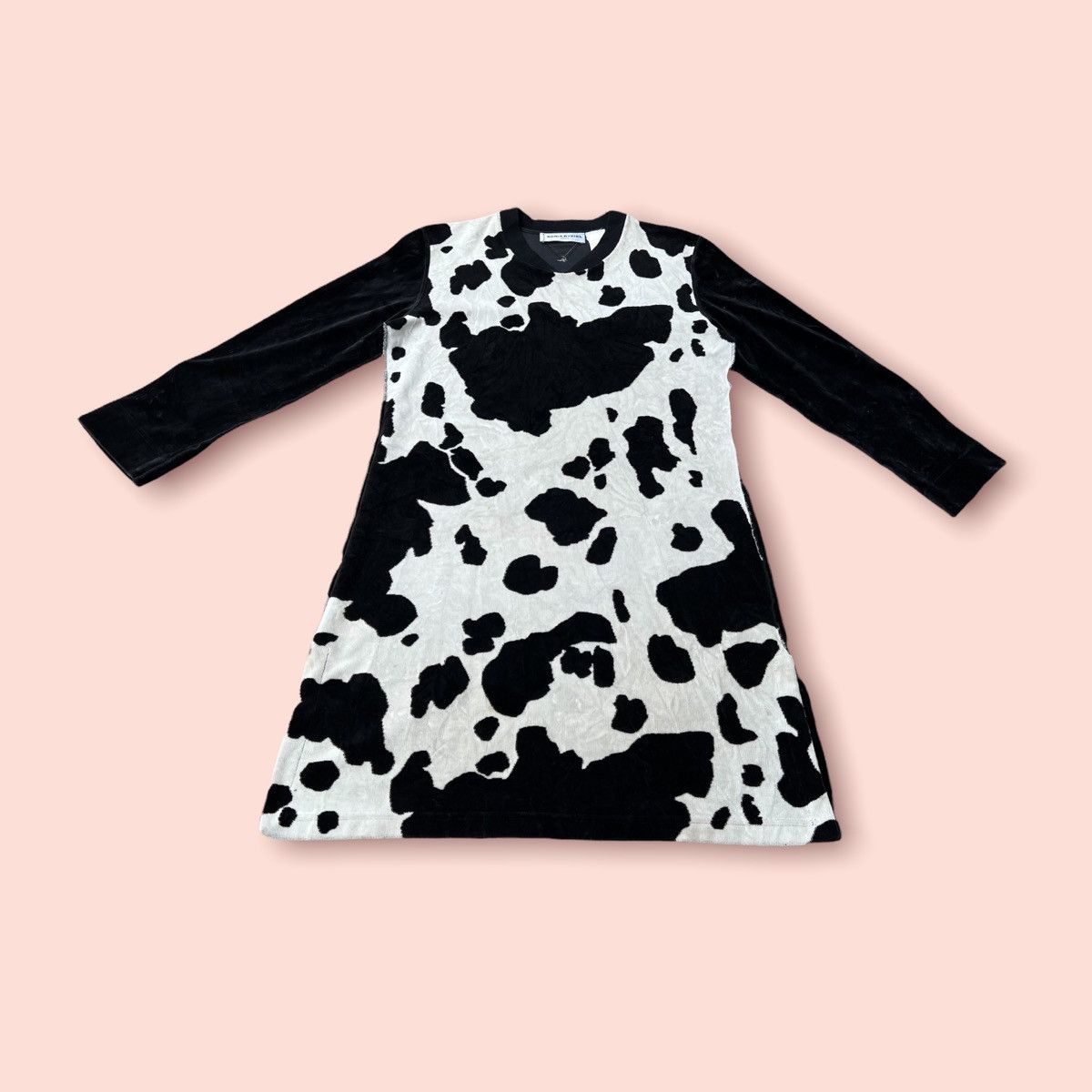 Designer × Sonia Rykiel × Vintage VINTAGE SONIA RYKIEL MILK COW VELVET DRESS Size M / US 6-8 / IT 42-44 - 8 Thumbnail