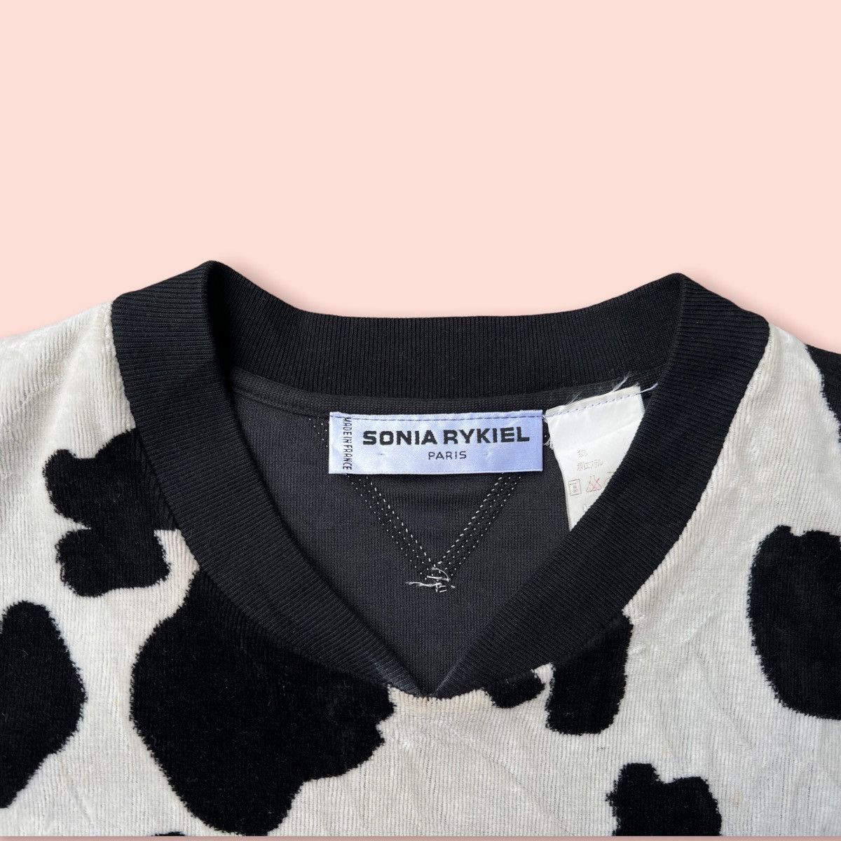 Designer × Sonia Rykiel × Vintage VINTAGE SONIA RYKIEL MILK COW VELVET DRESS Size M / US 6-8 / IT 42-44 - 7 Thumbnail
