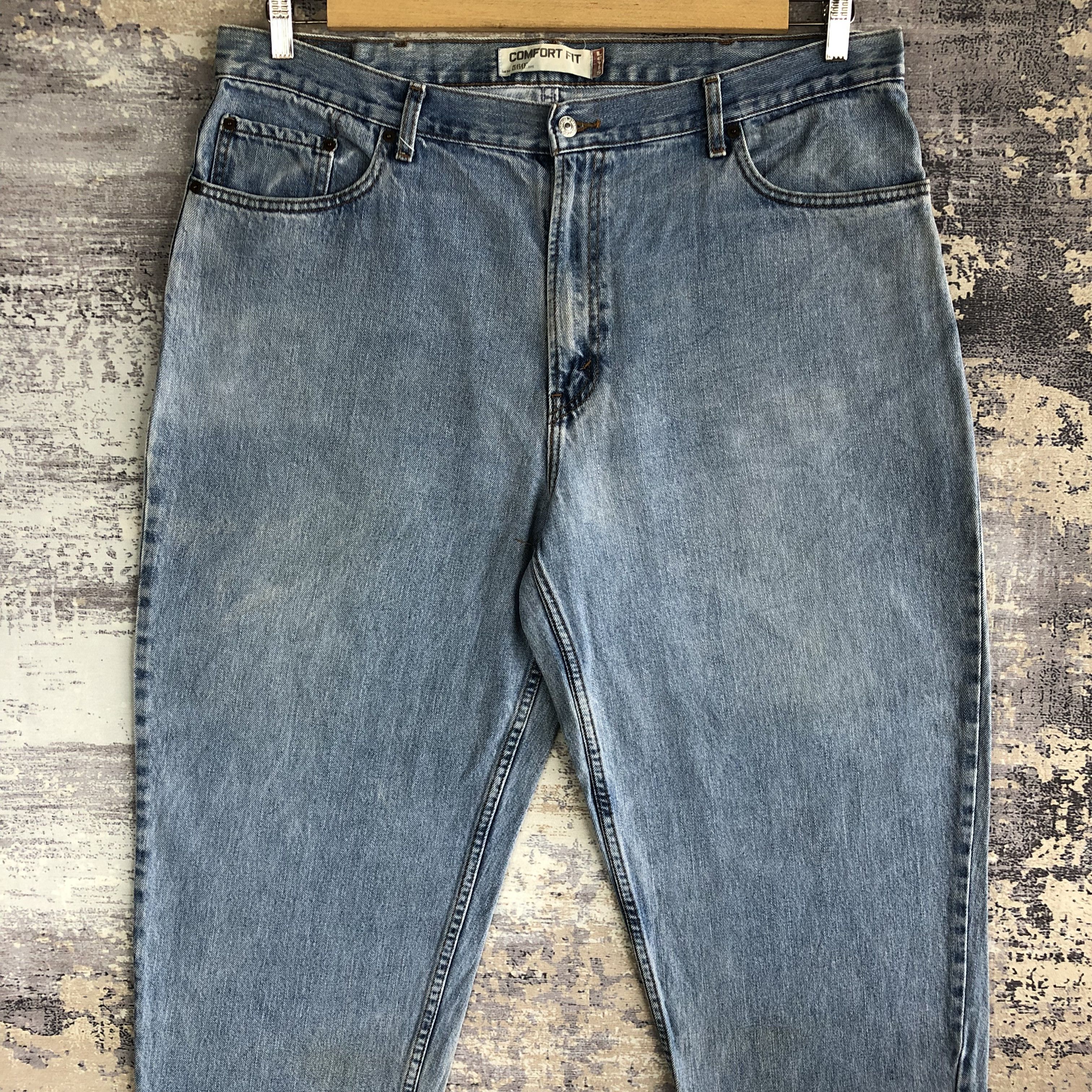 Jean × Levi's × Vintage Vintage Y2K Levis Sun Faded Jeans Levi's Light Wash Denim Size US 40 / EU 56 - 3 Thumbnail