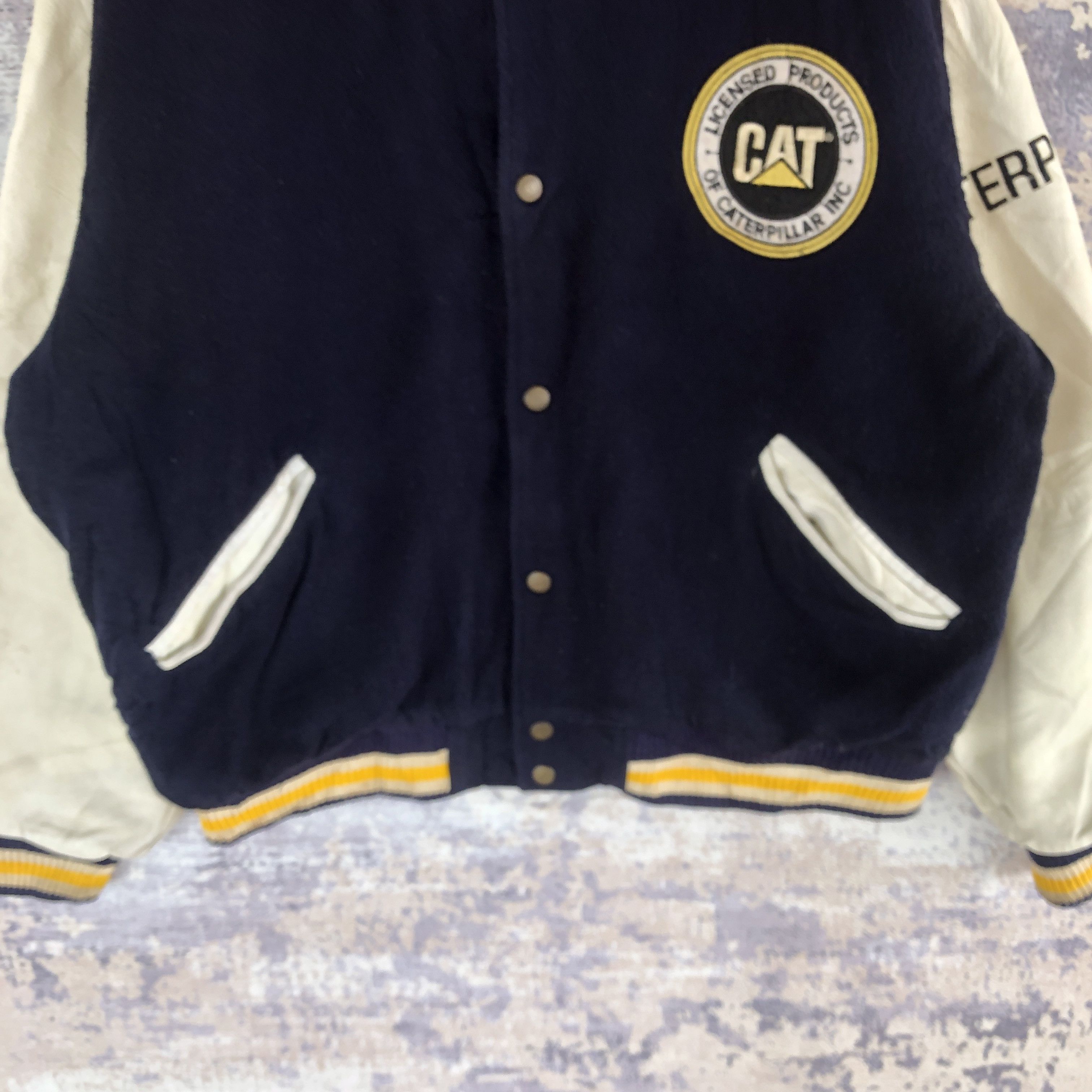 Caterpillar × Vintage Vintage Caterpillar Varsity Jacket Patches Wool Jacket Size US XL / EU 56 / 4 - 6 Thumbnail