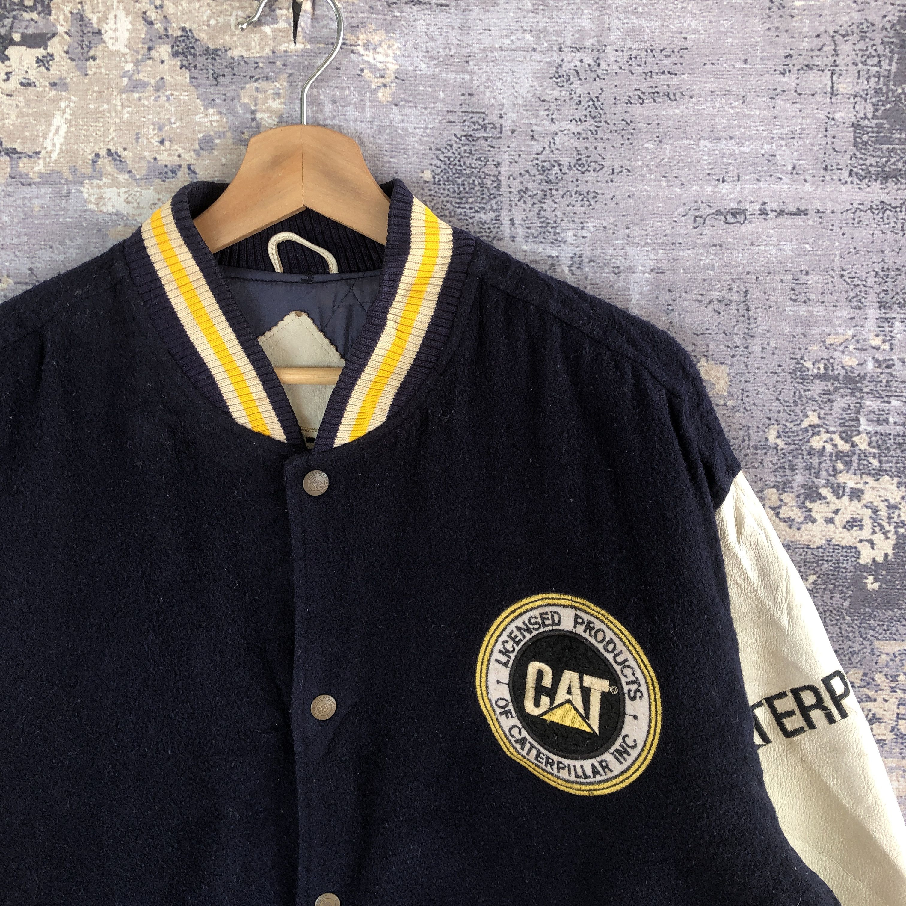 Caterpillar × Vintage Vintage Caterpillar Varsity Jacket Patches Wool Jacket Size US XL / EU 56 / 4 - 7 Thumbnail