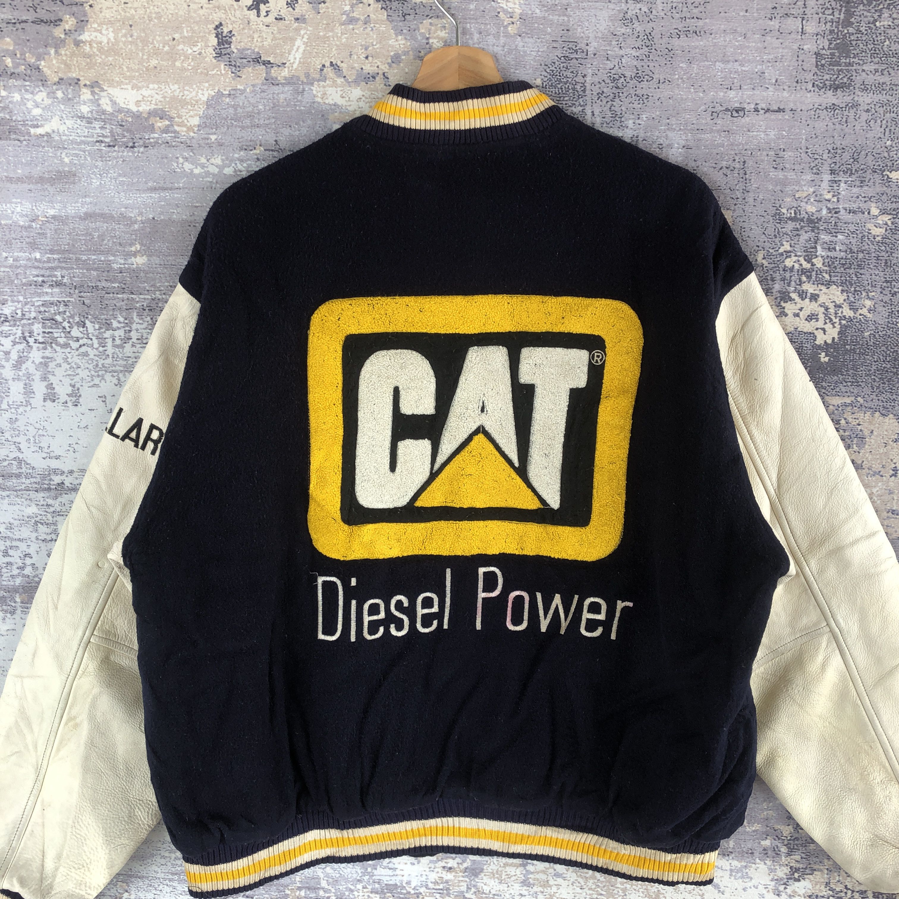 Caterpillar × Vintage Vintage Caterpillar Varsity Jacket Patches Wool Jacket Size US XL / EU 56 / 4 - 3 Thumbnail