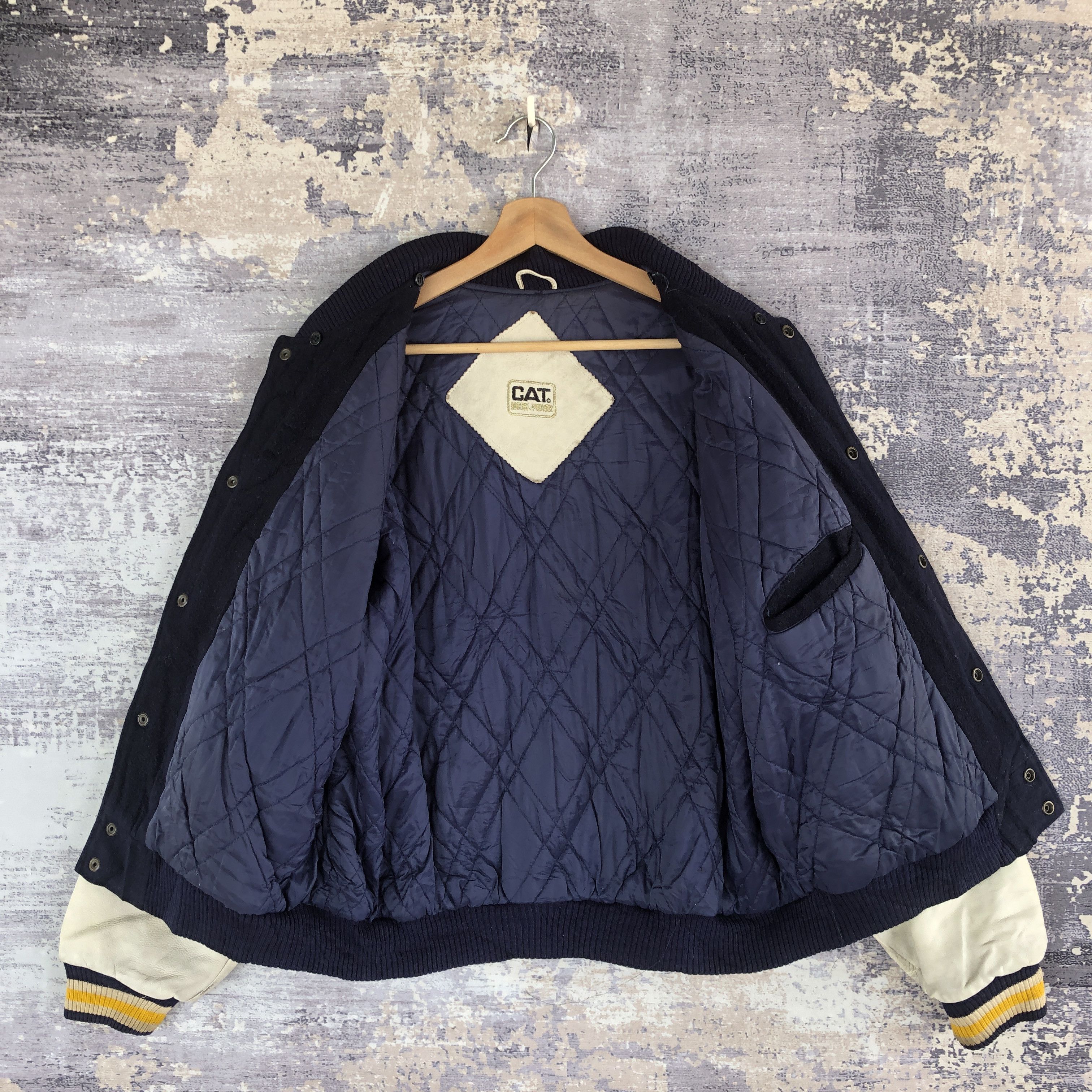 Caterpillar × Vintage Vintage Caterpillar Varsity Jacket Patches Wool Jacket Size US XL / EU 56 / 4 - 10 Thumbnail