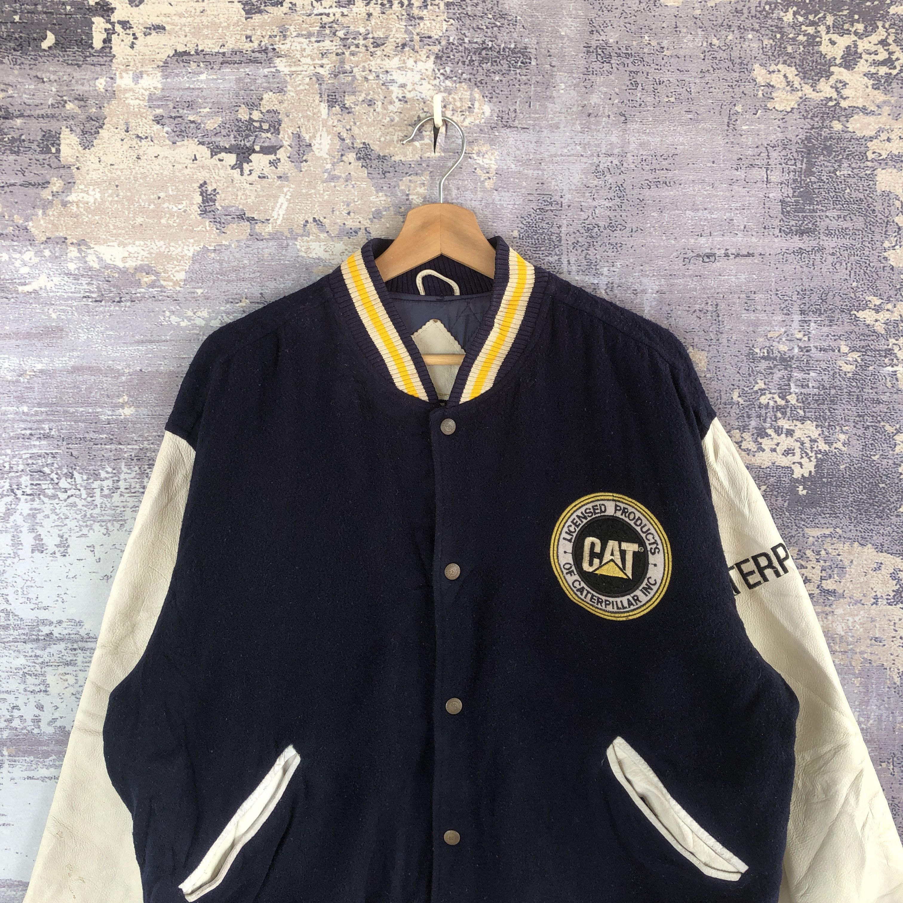 Caterpillar × Vintage Vintage Caterpillar Varsity Jacket Patches Wool Jacket Size US XL / EU 56 / 4 - 5 Thumbnail