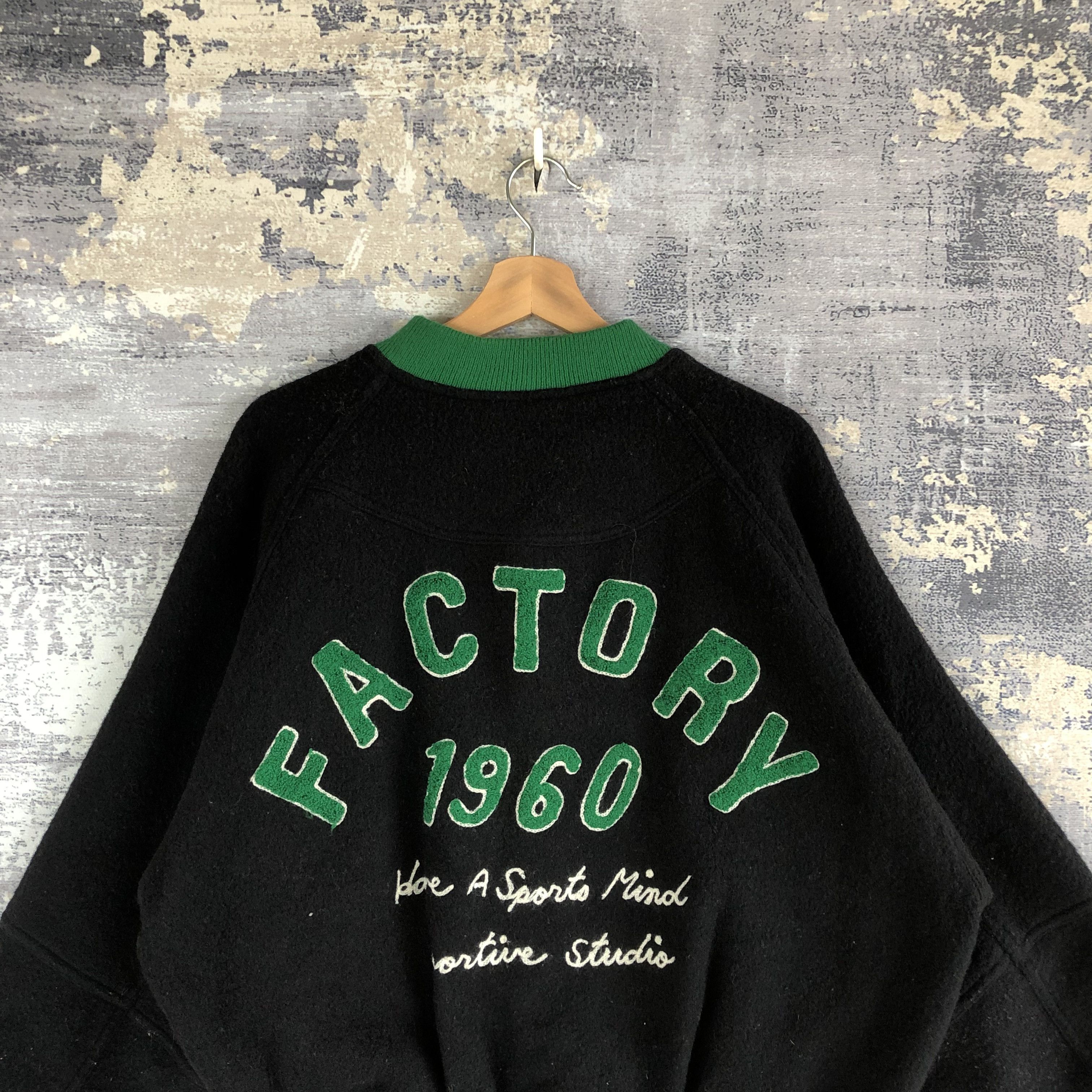 Japanese Brand × Vintage Japanese Factory 1960 Varsity Jackets Baggy Wool Jackets Size US L / EU 52-54 / 3 - 3 Thumbnail