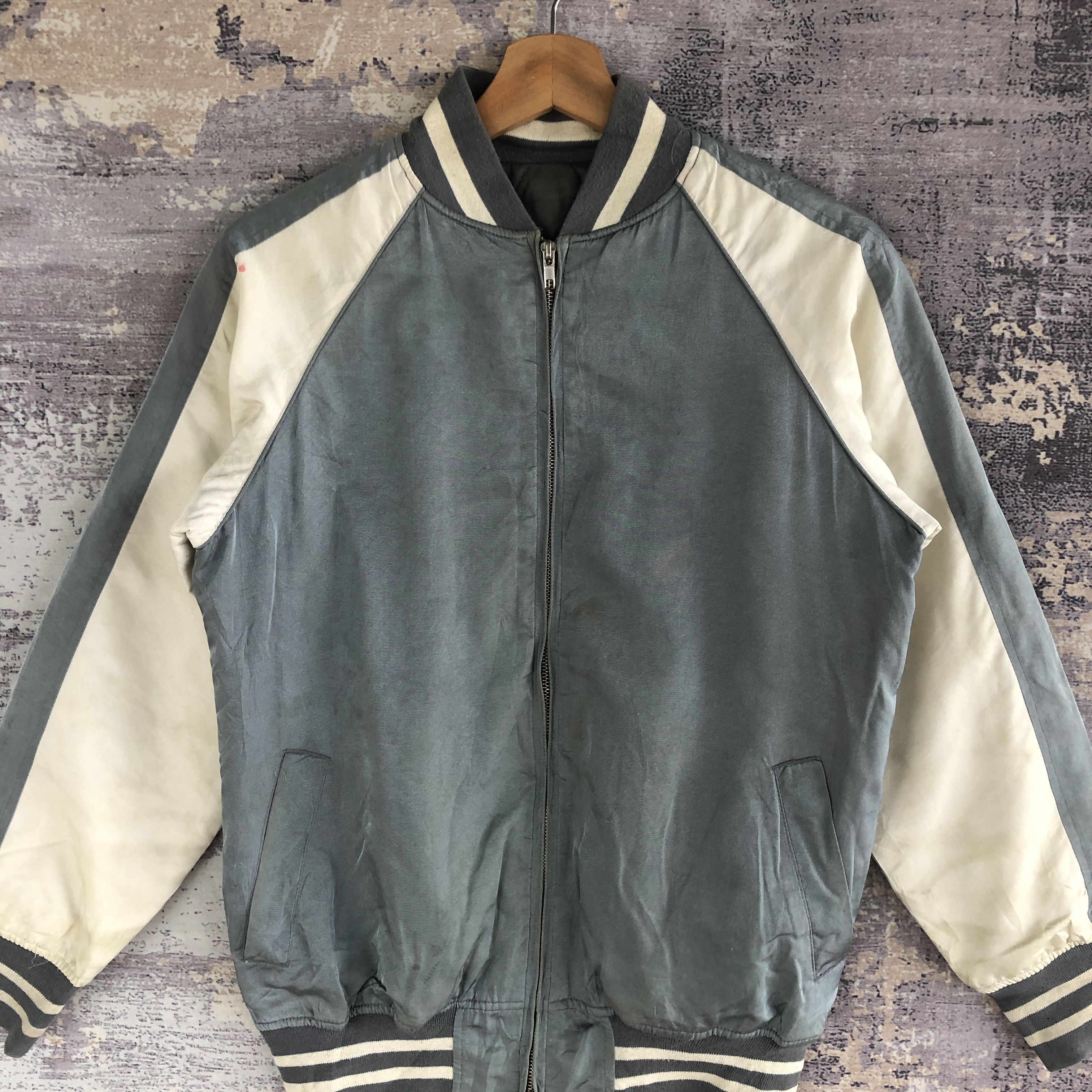 Vintage Vintage Japanese Bomber Jacket Wool Jacket Baseball Jacket Size US S / EU 44-46 / 1 - 4 Thumbnail