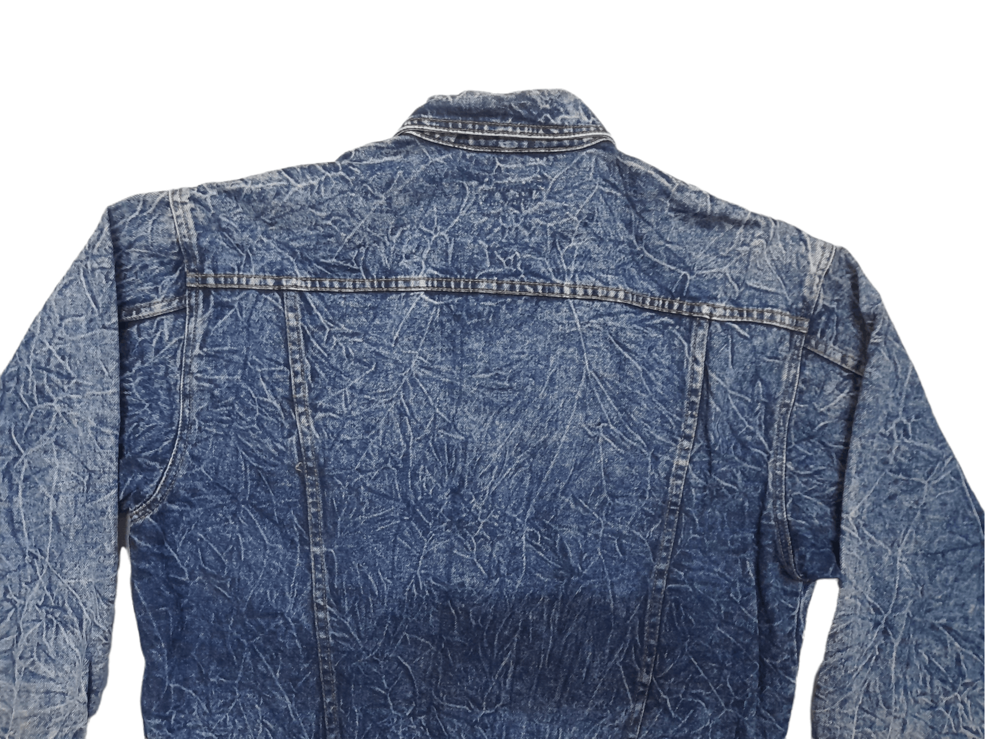 Japanese Brand 90s Valman Stone Root Washed Art Denim Jacket (E186) Size US L / EU 52-54 / 3 - 7 Thumbnail