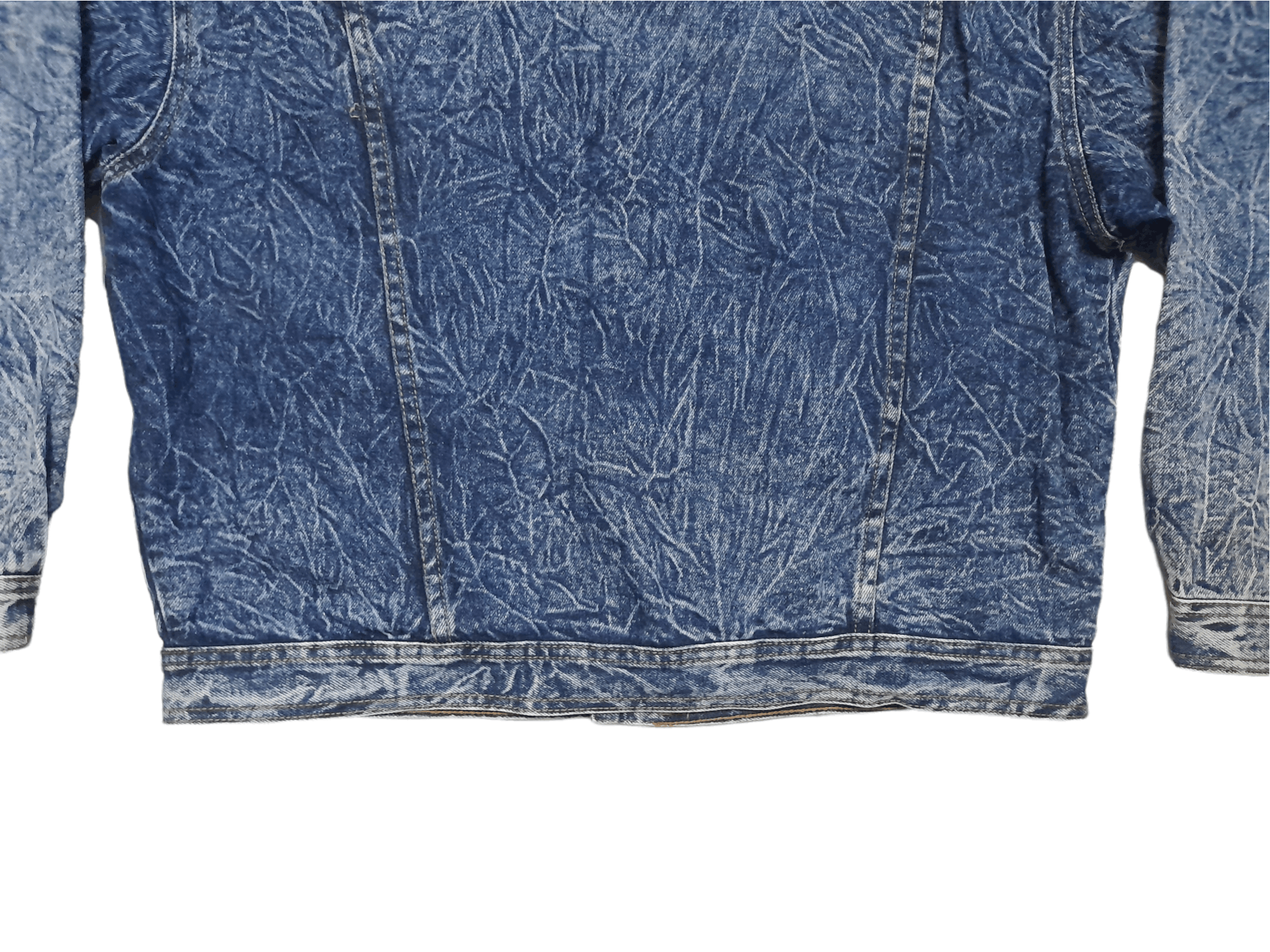 Japanese Brand 90s Valman Stone Root Washed Art Denim Jacket (E186) Size US L / EU 52-54 / 3 - 8 Thumbnail