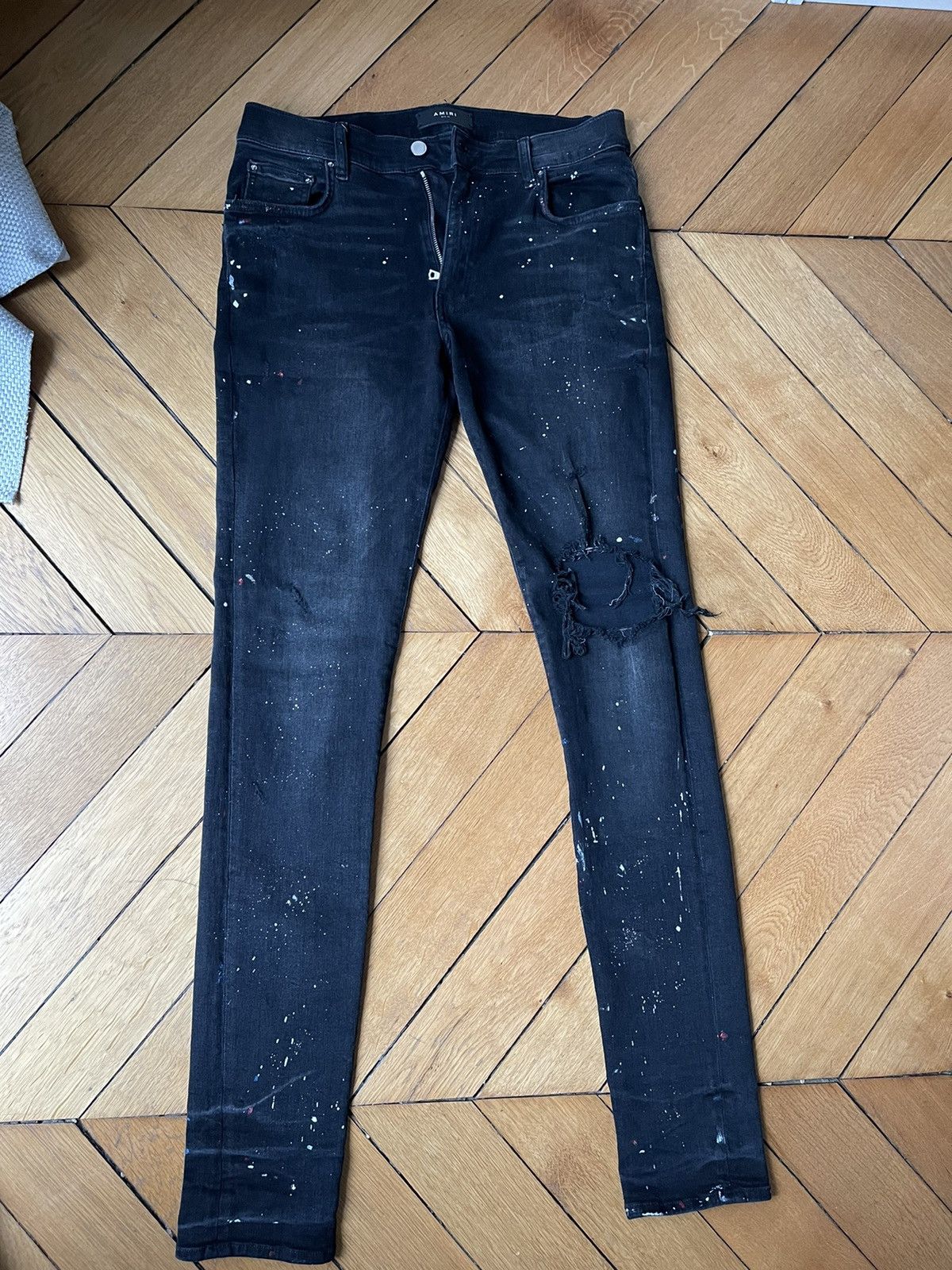 Amiri broken sale paint splatter jeans