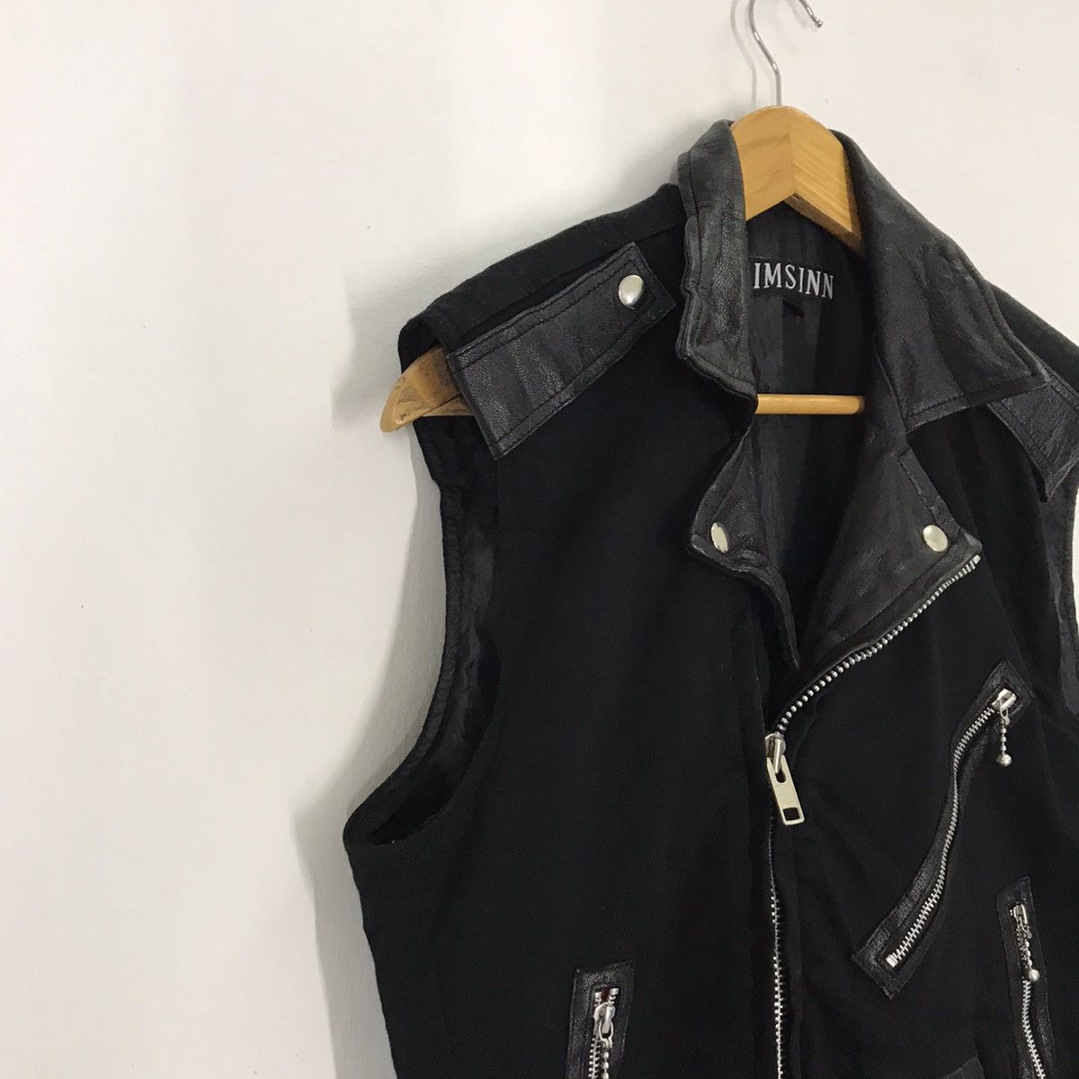 If Six Was Nine × Japanese Brand × Le Grande Bleu (L.G.B.) Jimsinn Double collar punk rock vest Size US M / EU 48-50 / 2 - 4 Thumbnail