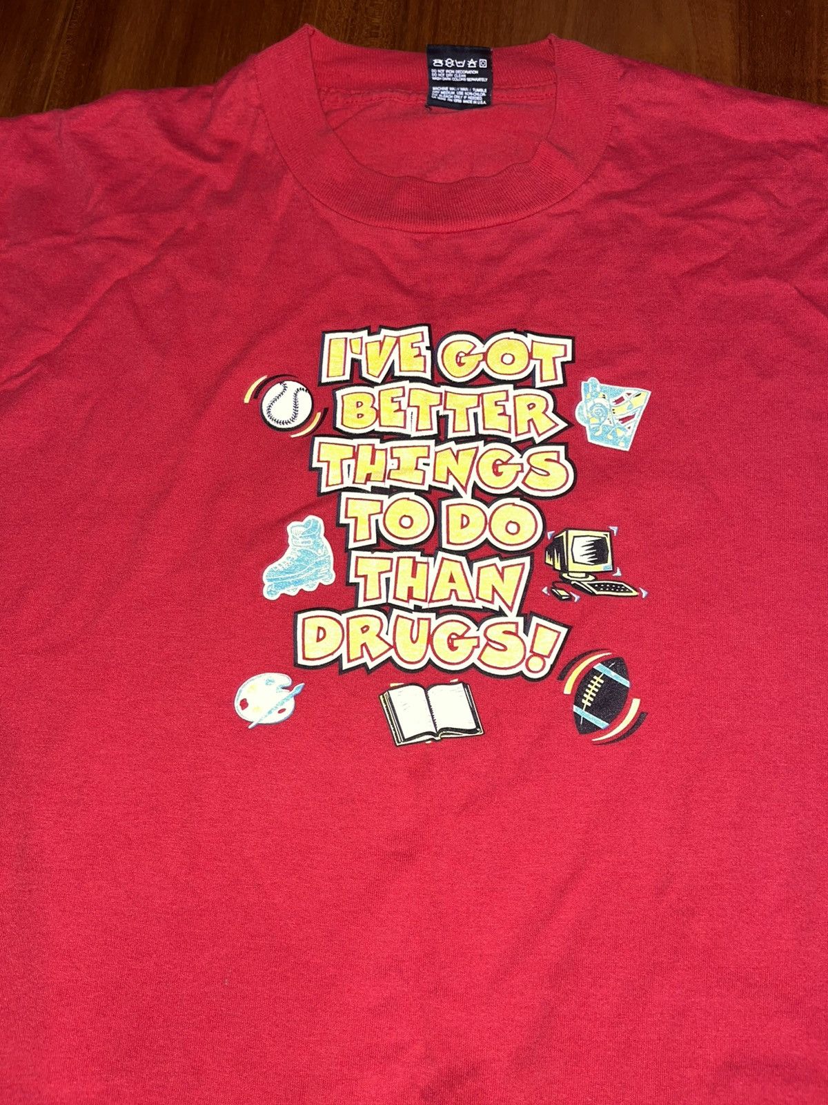 Vintage Say No To Drugs Tee Size US L / EU 52-54 / 3 - 2 Thumbnail