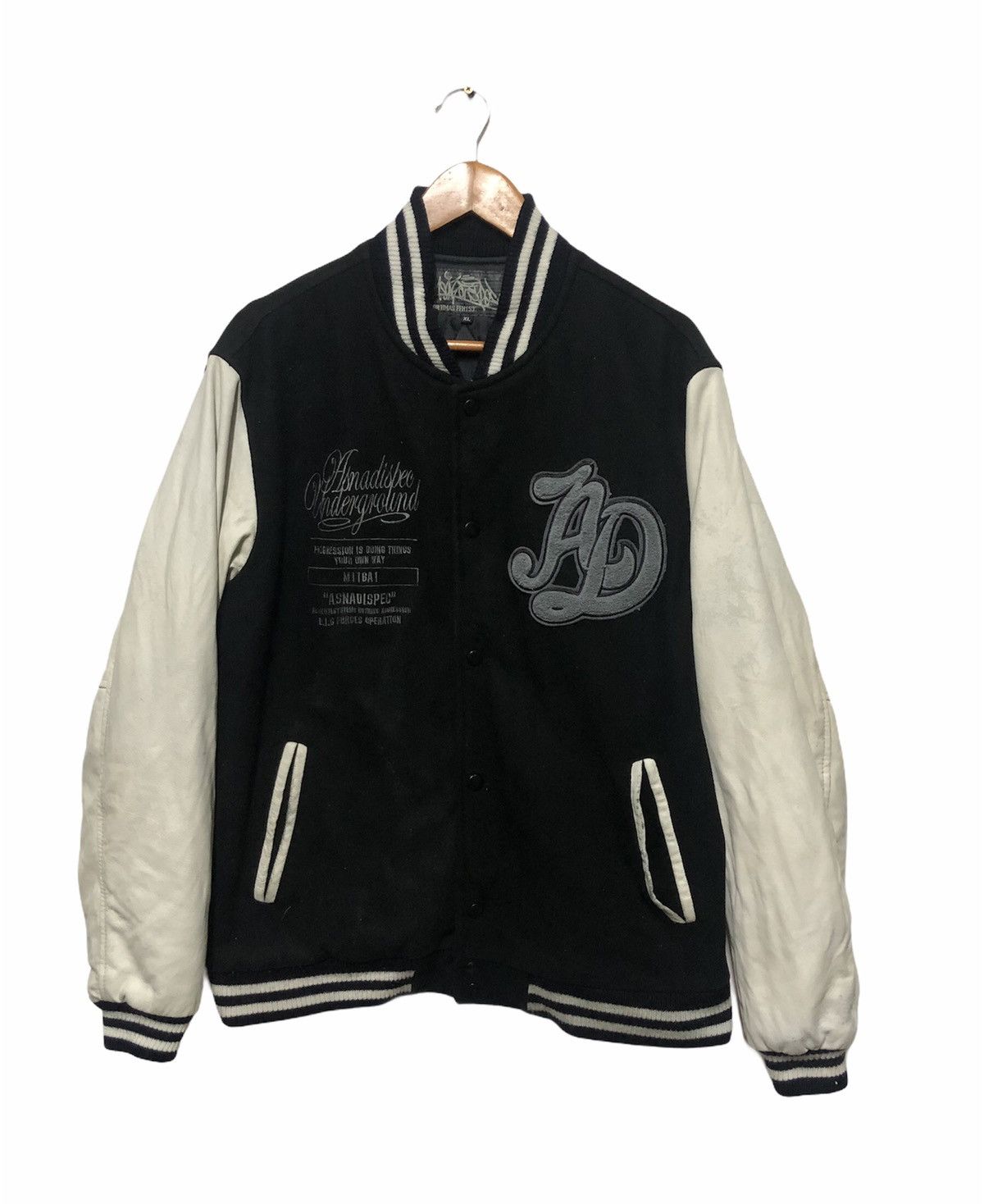 ✈️🔥ASNADISPEC UNDERGROUND VARSITY BOMBER JACKET🔥✈️
