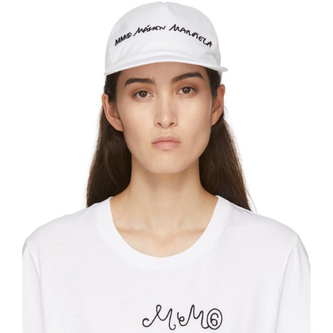 Maison Margiela MAISON MARGIELA LOGO CAP IN WHITE | Grailed