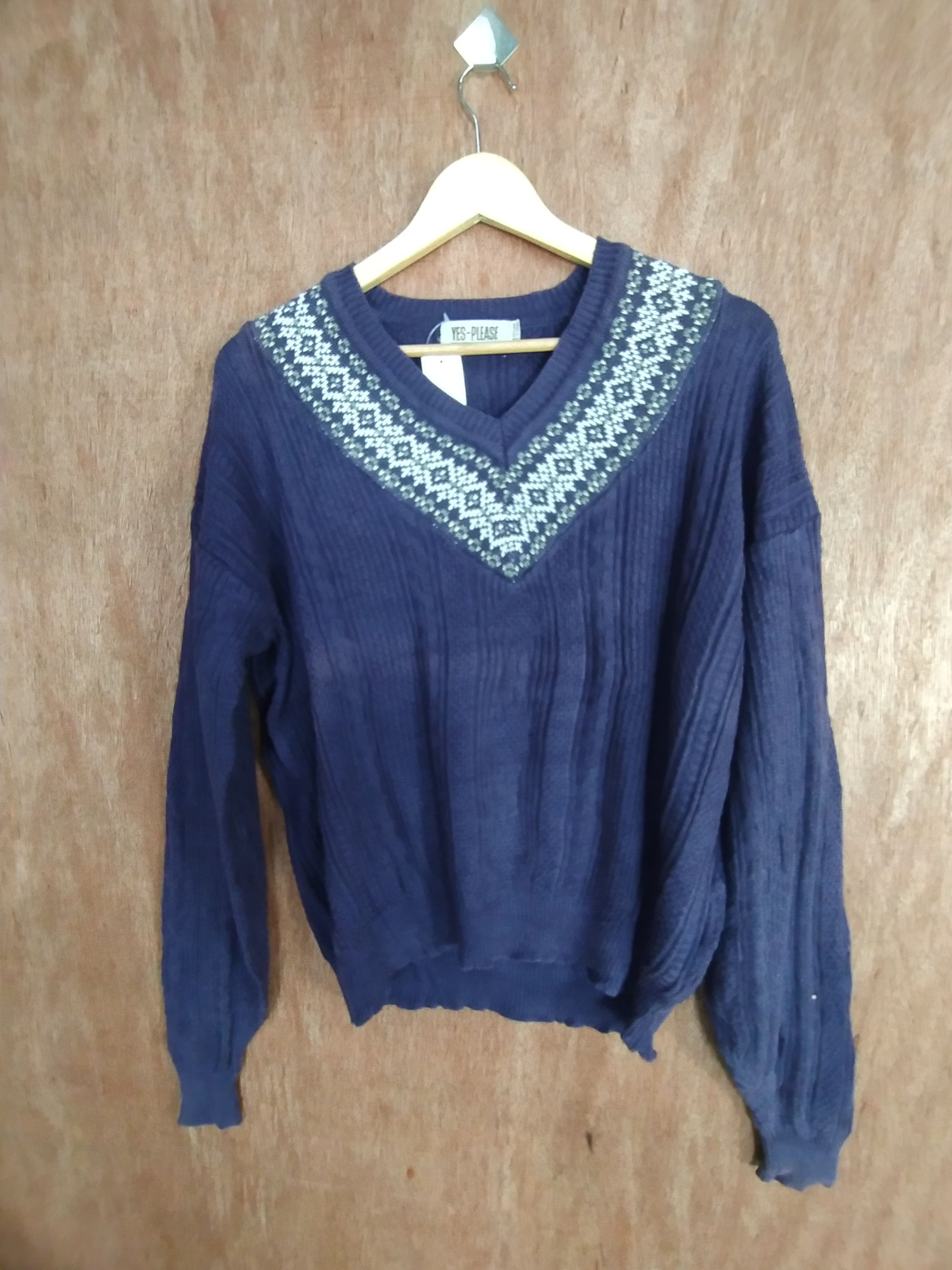 Homespun Knitwear Yes-Please purple art navajo knitwear #S034 Size US M / EU 48-50 / 2 - 1 Thumbnail