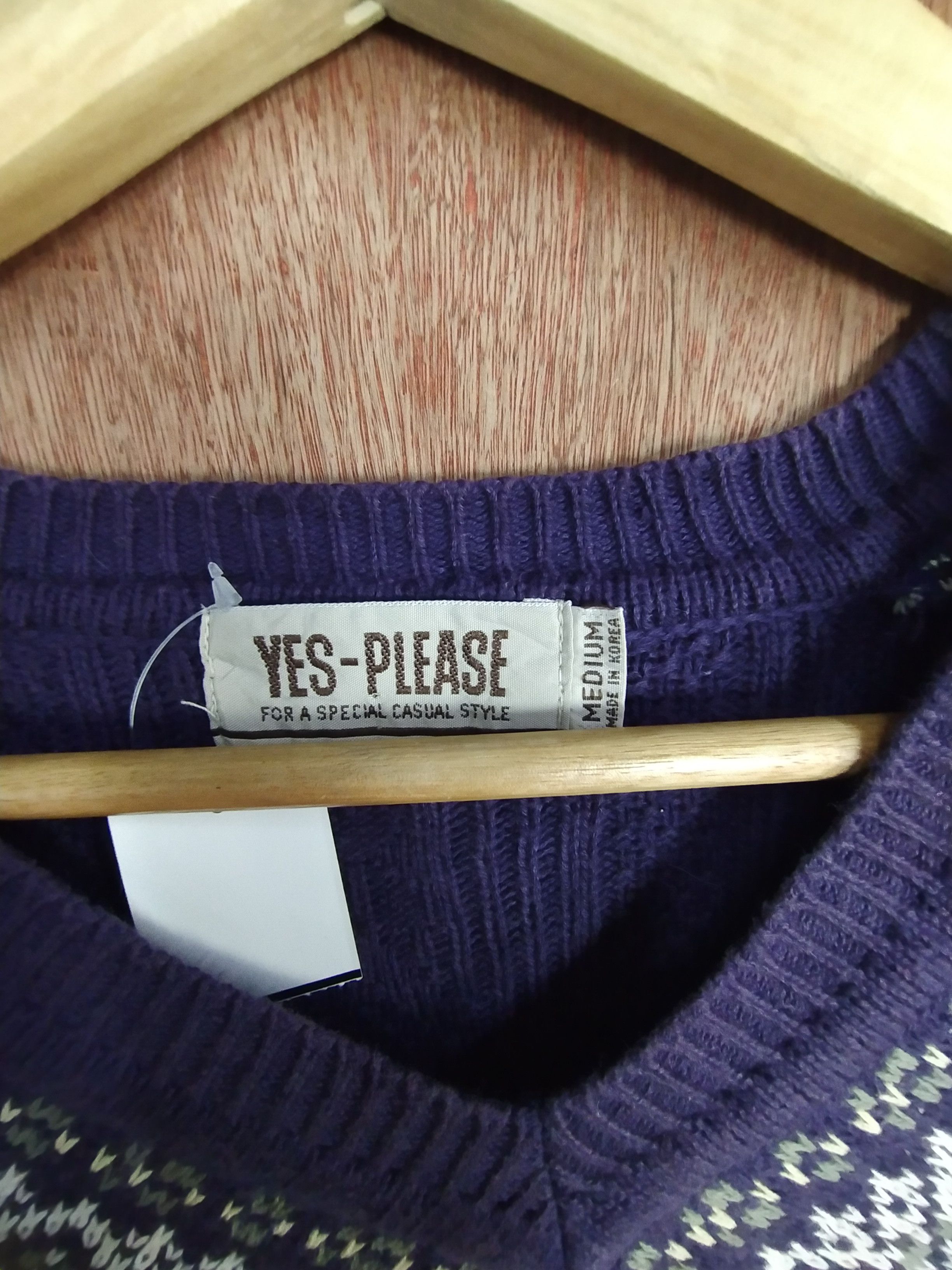 Homespun Knitwear Yes-Please purple art navajo knitwear #S034 Size US M / EU 48-50 / 2 - 4 Thumbnail