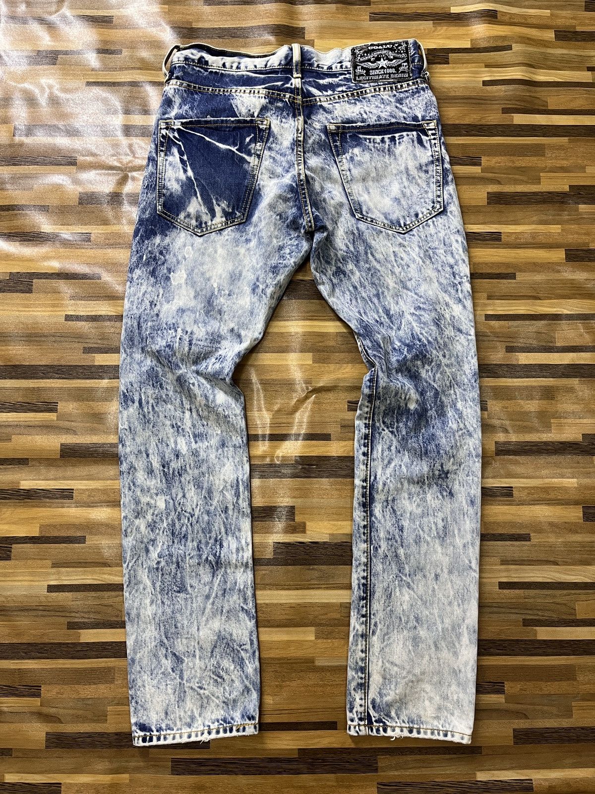 Japanese Brand Distressed Co & Lu Distressed Denim Mudwash Straight Cut Size US 31 - 15 Thumbnail