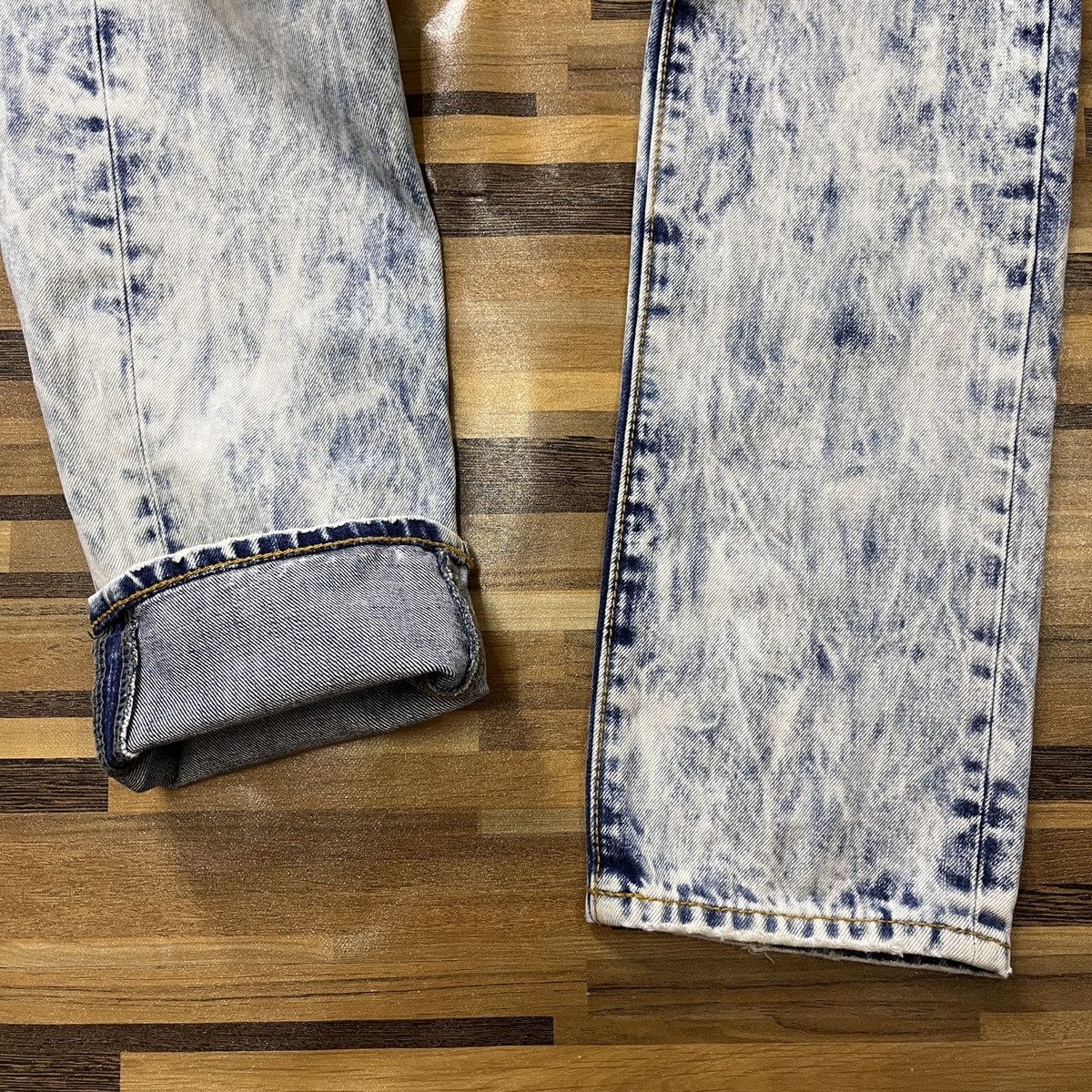 Japanese Brand Distressed Co & Lu Distressed Denim Mudwash Straight Cut Size US 31 - 11 Thumbnail