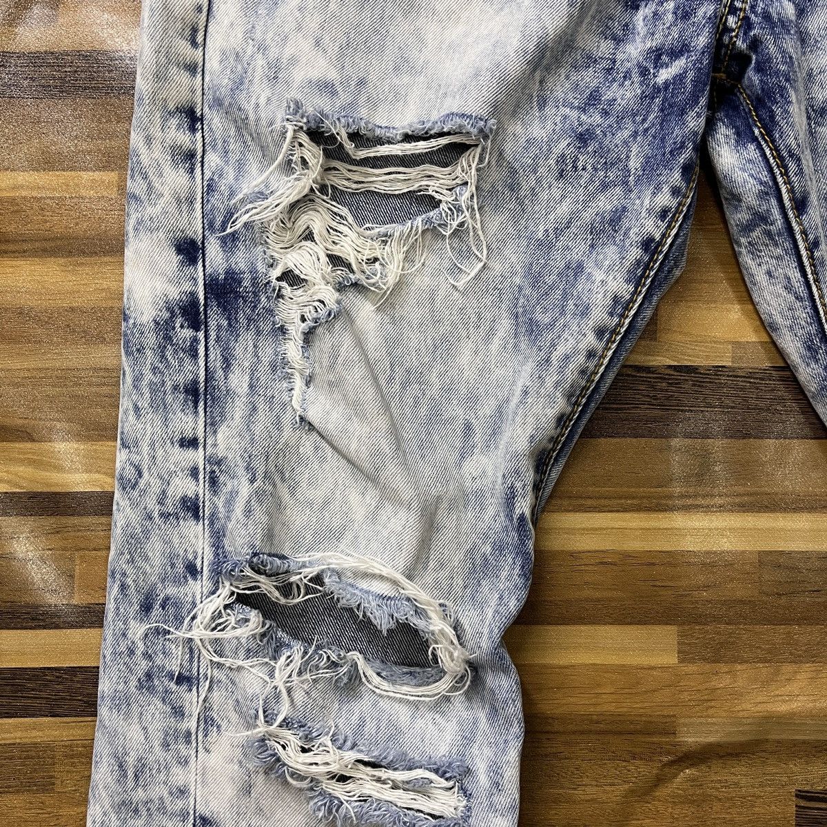 Japanese Brand Distressed Co & Lu Distressed Denim Mudwash Straight Cut Size US 31 - 9 Thumbnail