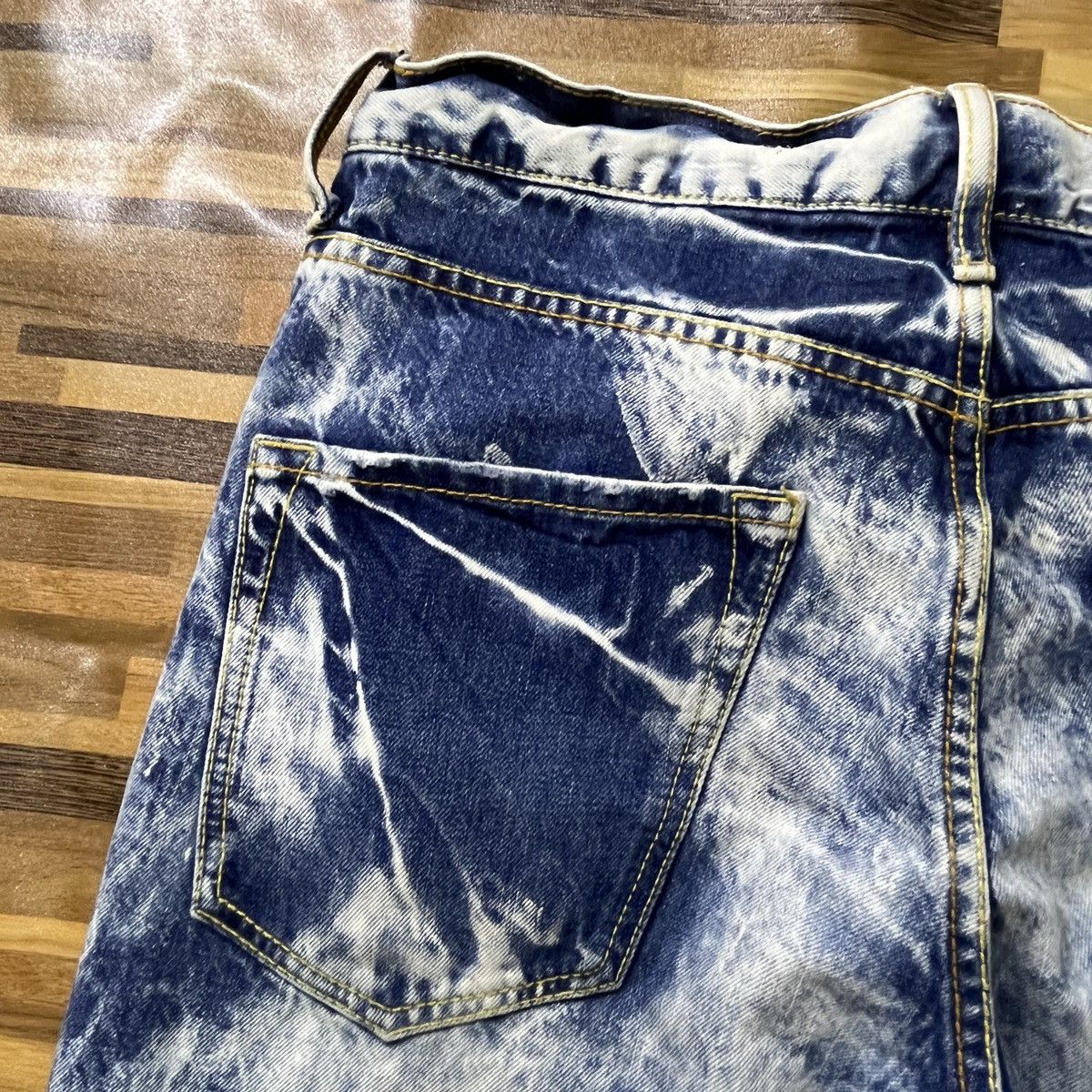Japanese Brand Distressed Co & Lu Distressed Denim Mudwash Straight Cut Size US 31 - 12 Thumbnail