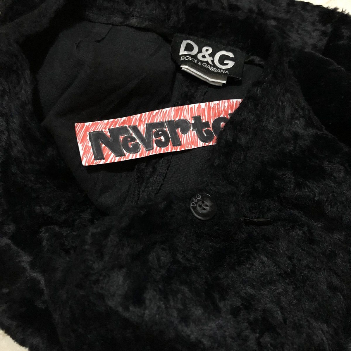 Dolce & Gabbana × Vintage Vintage Dolce & Gabbana Black Mohair Women Pants Size 28" / US 6 / IT 42 - 3 Thumbnail