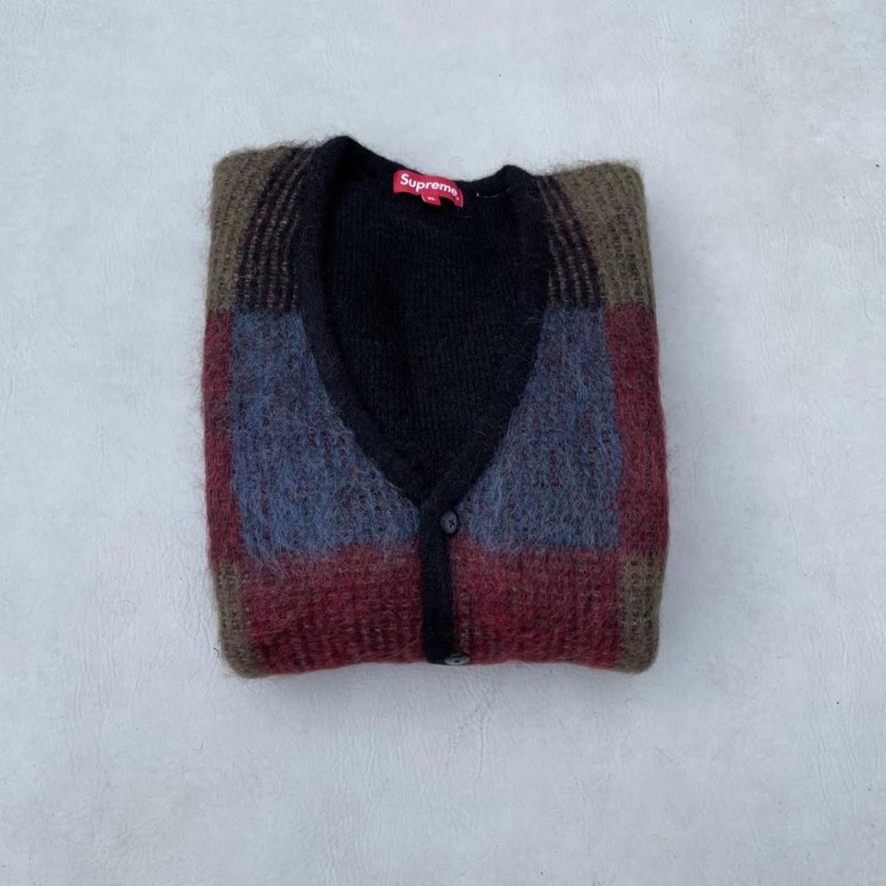 Supreme Brushed Grid Cardigan ブラック XL Supreme Brushed Grid