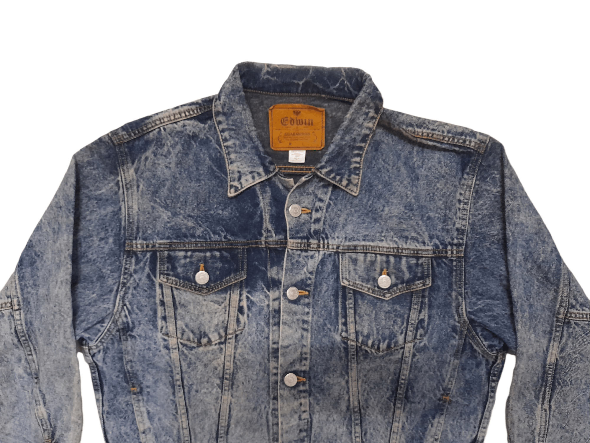 Edwin × Vintage 90s Edwin Riders Denim Jacket (E187) Size US L / EU 52-54 / 3 - 2 Thumbnail