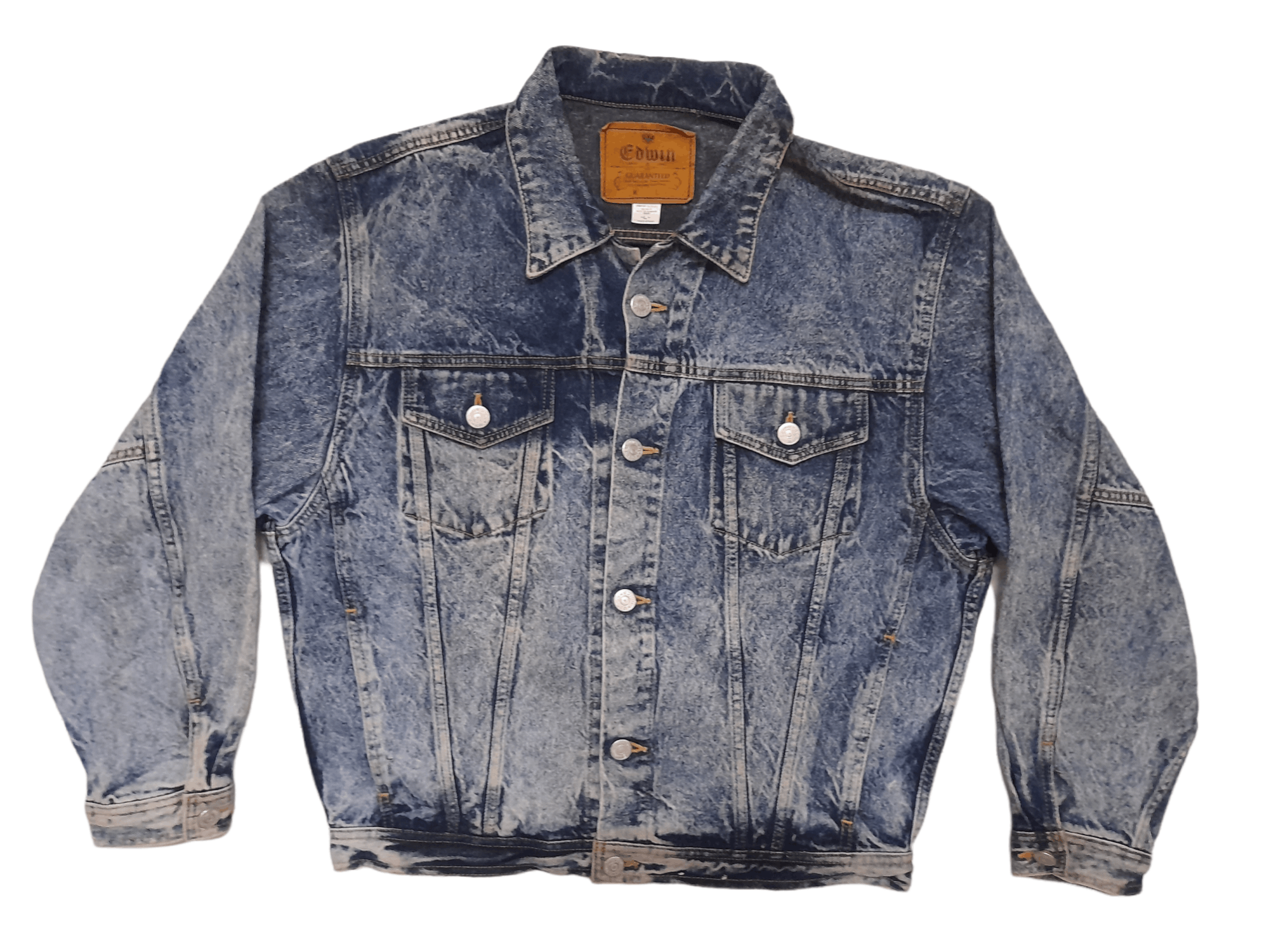 Edwin × Vintage 90s Edwin Riders Denim Jacket (E187) Size US L / EU 52-54 / 3 - 1 Thumbnail