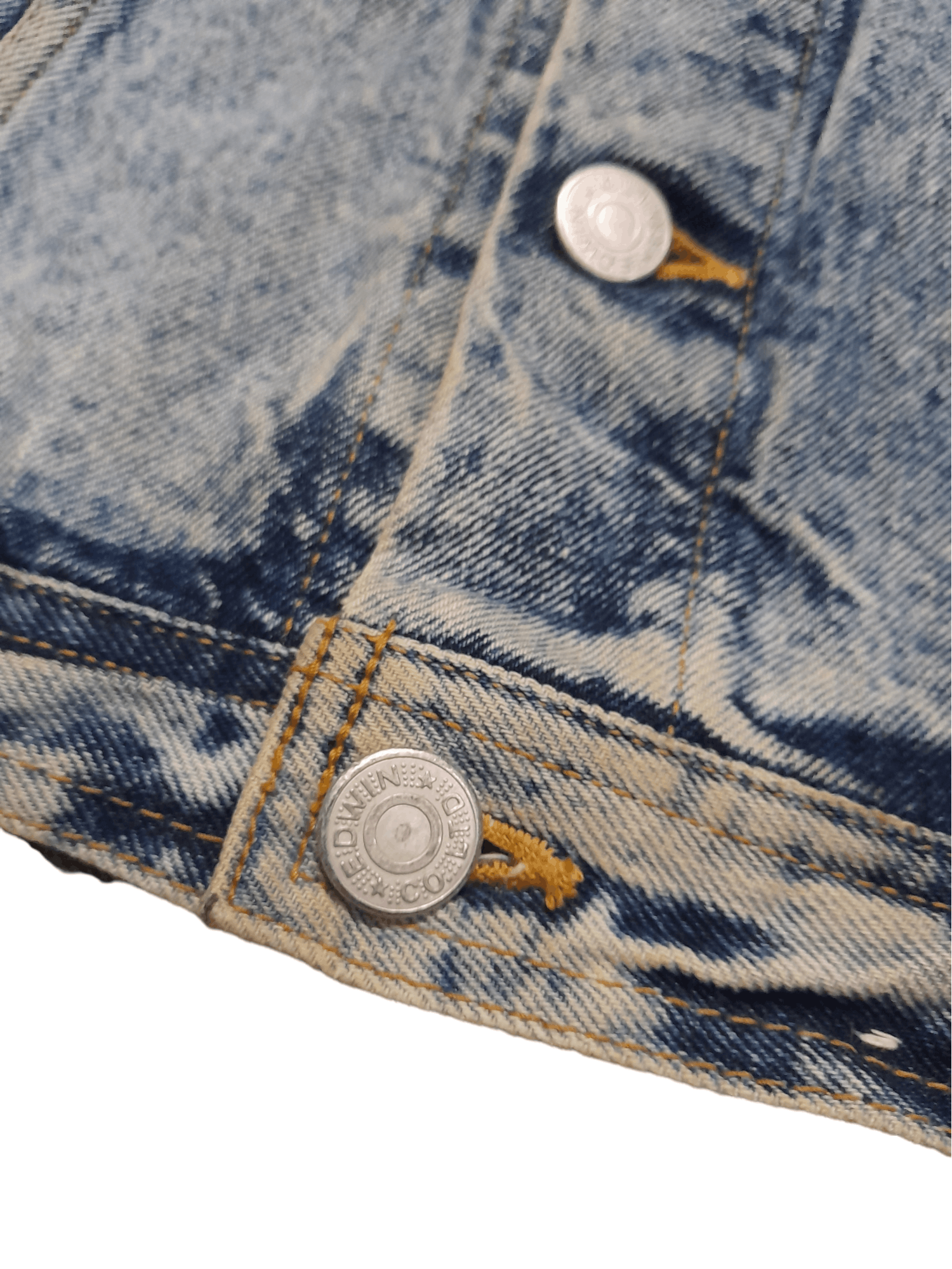 Edwin × Vintage 90s Edwin Riders Denim Jacket (E187) Size US L / EU 52-54 / 3 - 5 Thumbnail