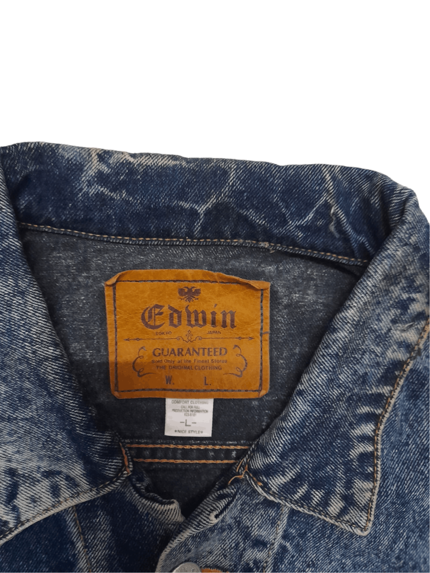 Edwin × Vintage 90s Edwin Riders Denim Jacket (E187) Size US L / EU 52-54 / 3 - 4 Thumbnail