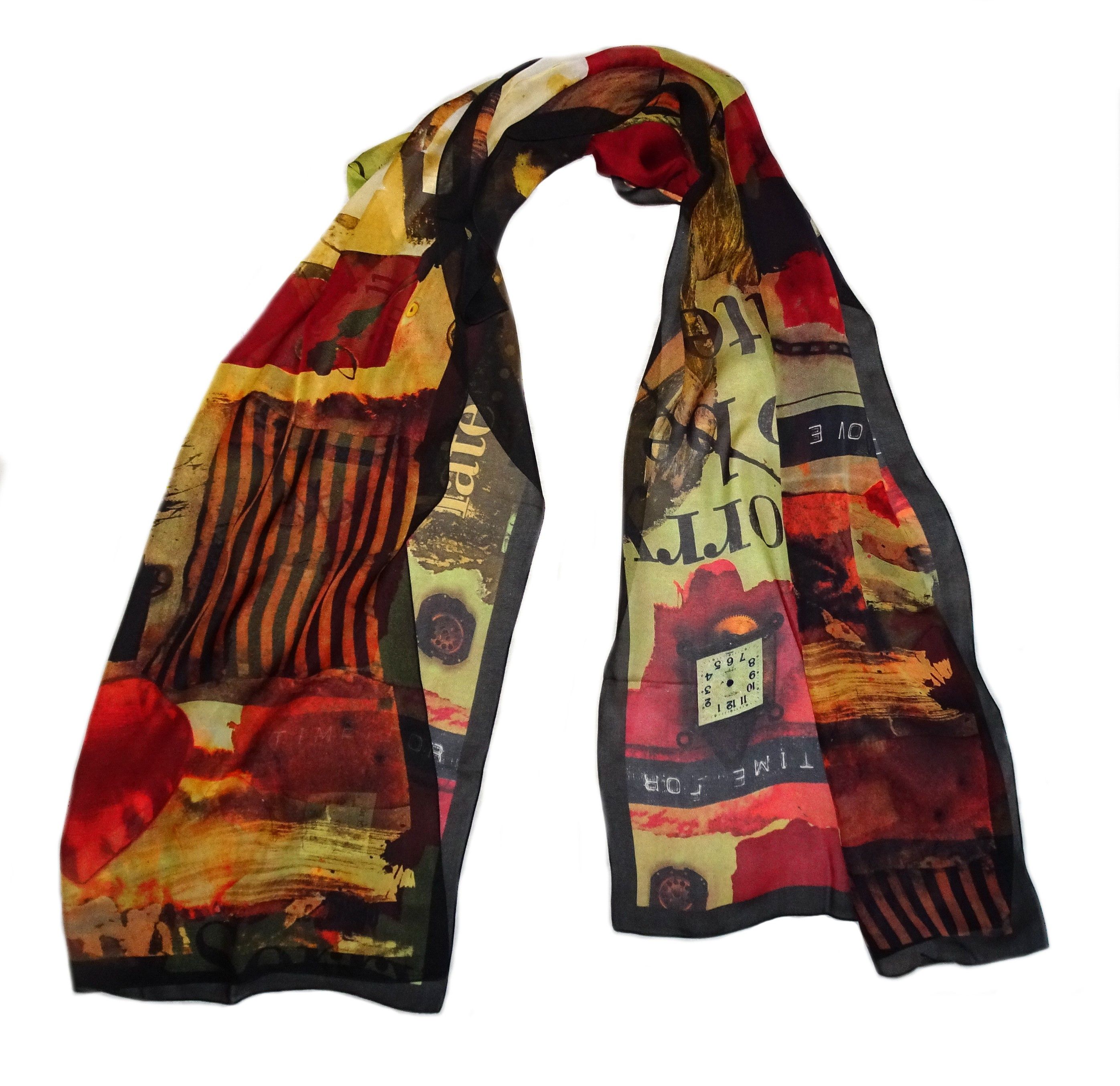 MOSCHINO CHEAP AND CHIC SILK LONG SCARF RARE!
