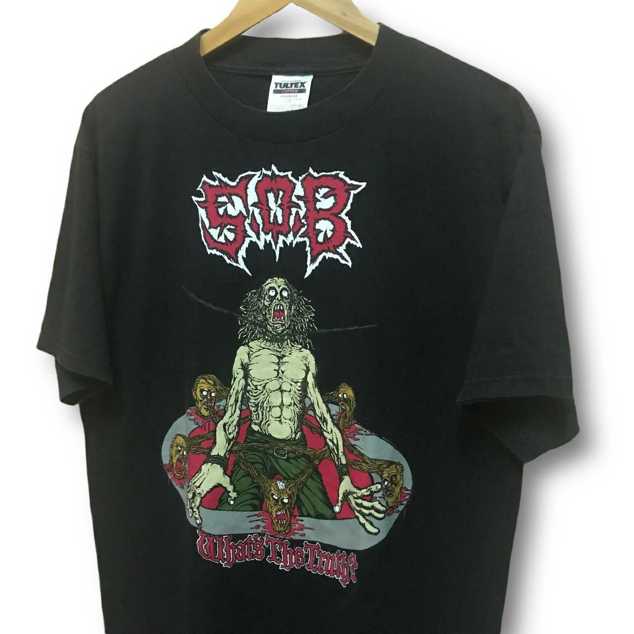 Band Tees Vintage 90s Sabotage Organized Barbarian S.O.B. T Shirt Size US L / EU 52-54 / 3 - 3 Thumbnail