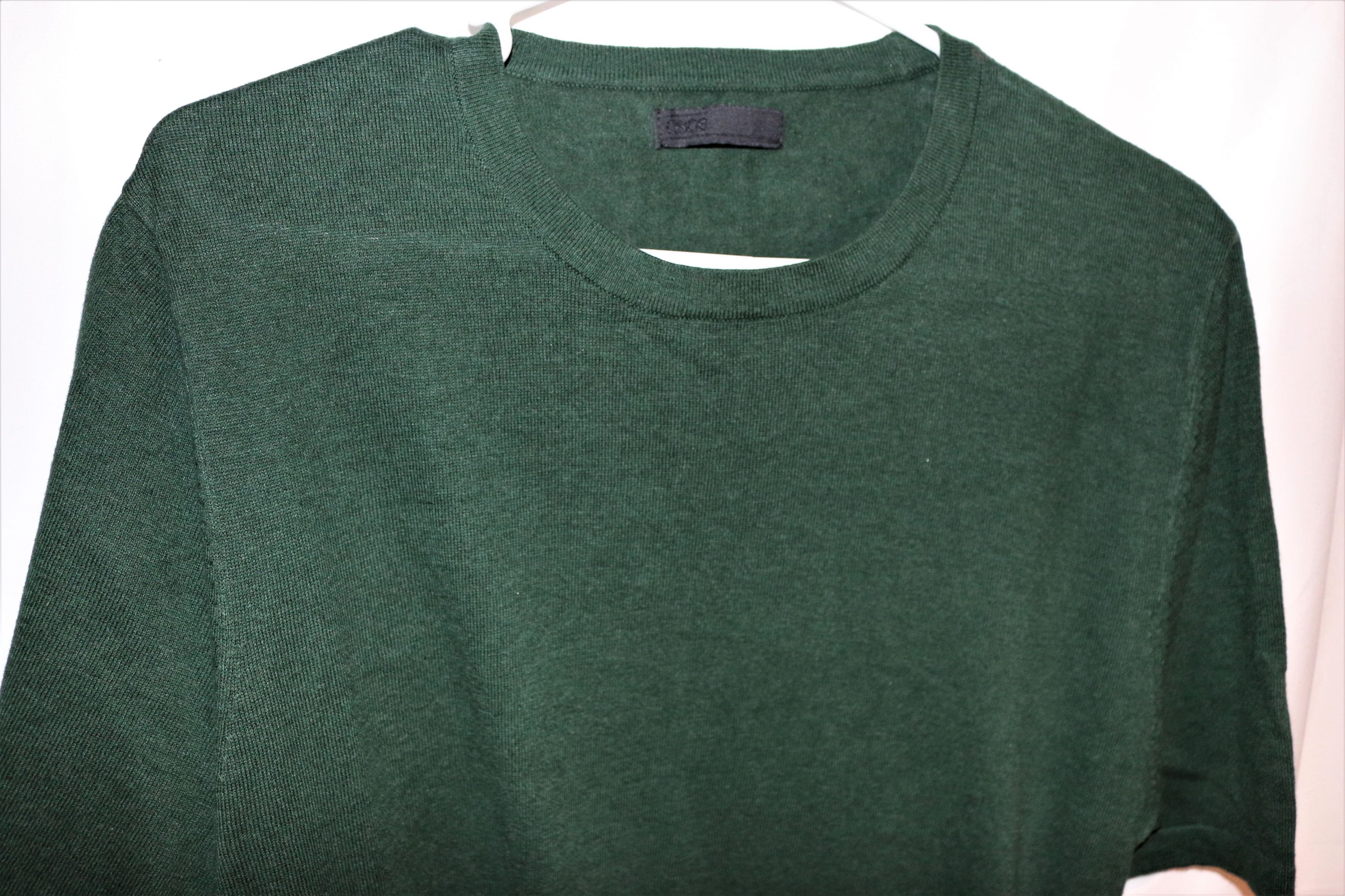 Asos Soft Muscle Fit Green Shirt with Side Zippers 100% Cotton Size US XL / EU 56 / 4 - 8 Thumbnail