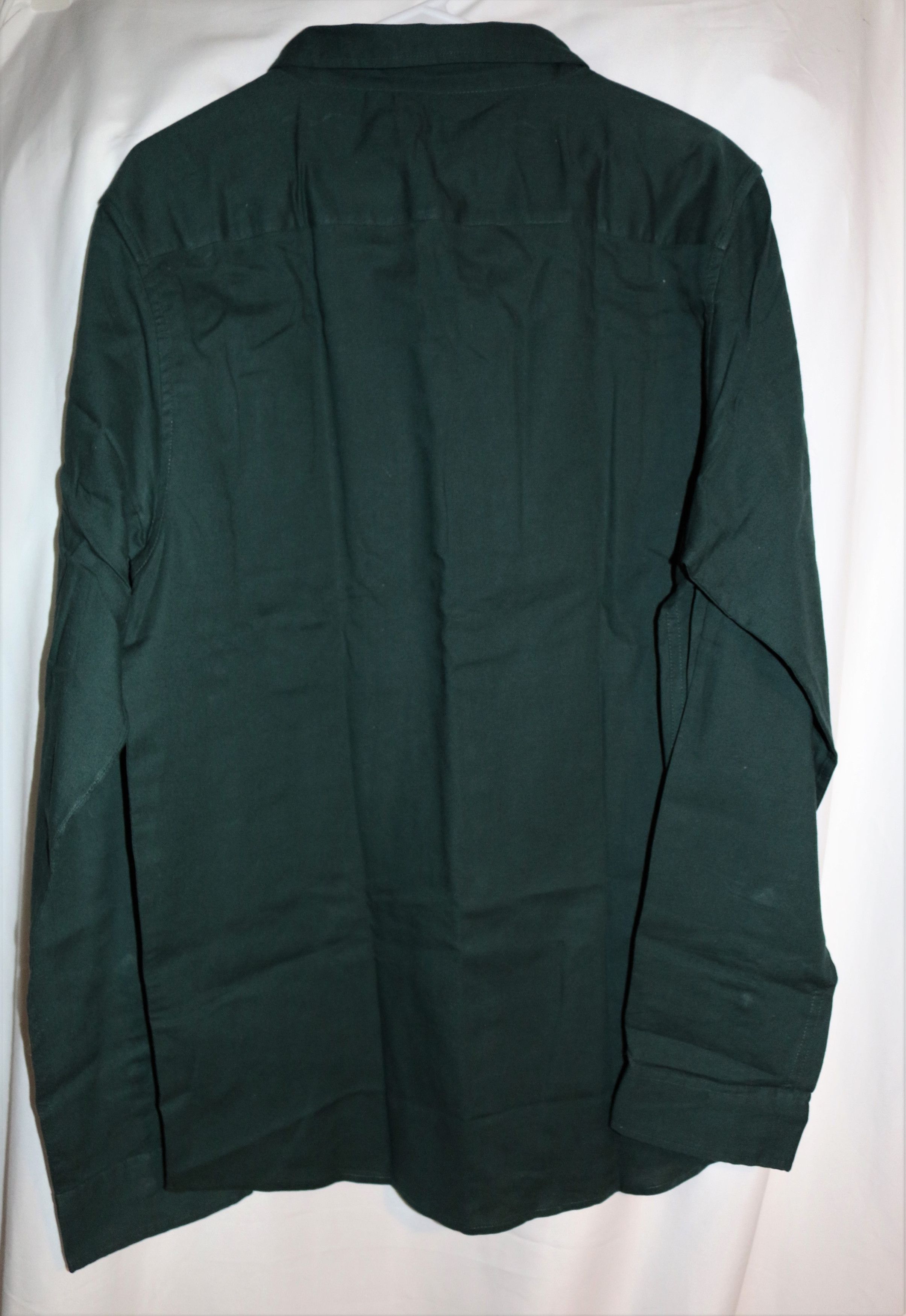 Boohoo Green Button Down Long Sleeve Shirt 100% Cotton Size US XL / EU 56 / 4 - 4 Thumbnail