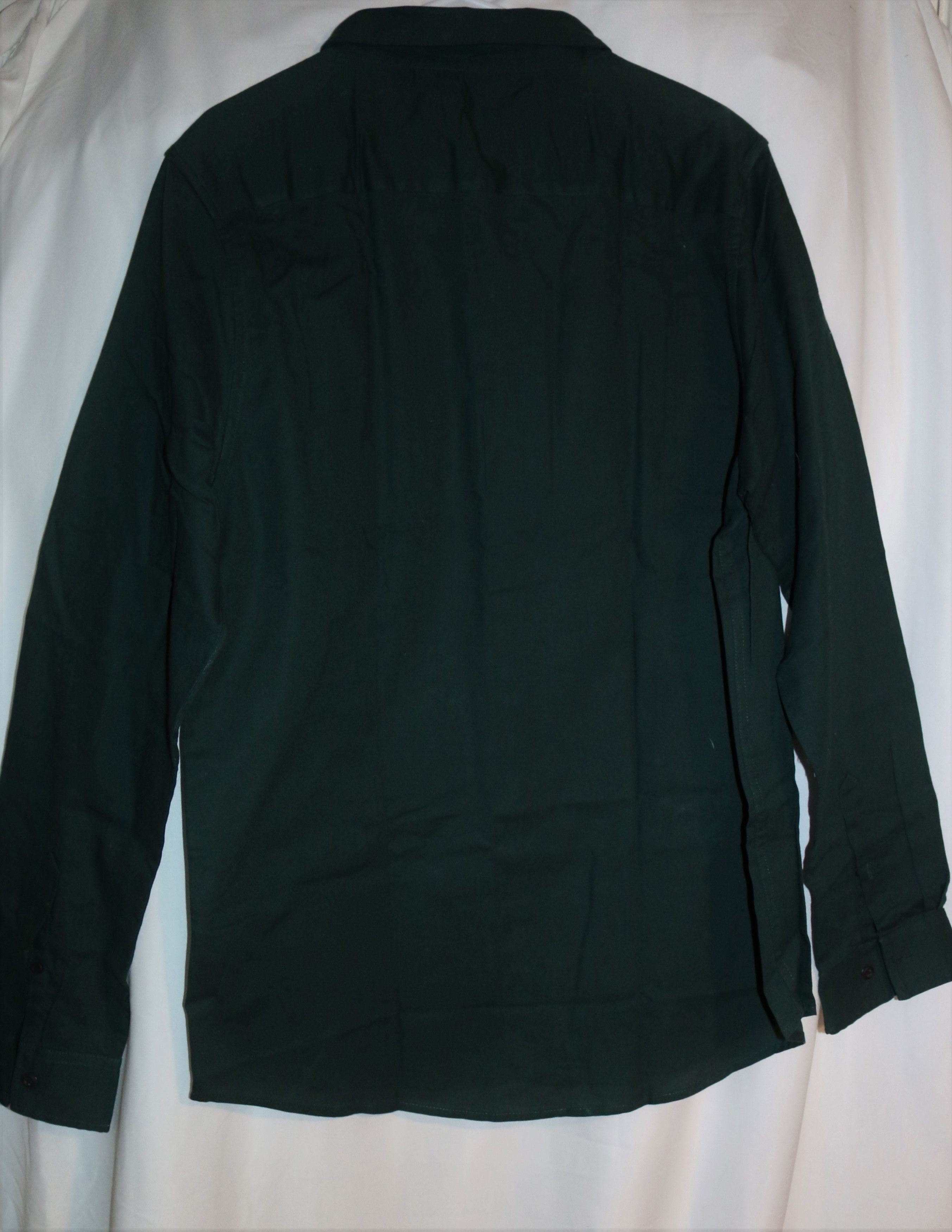 Boohoo Green Button Down Long Sleeve Shirt 100% Cotton Size US XL / EU 56 / 4 - 6 Thumbnail
