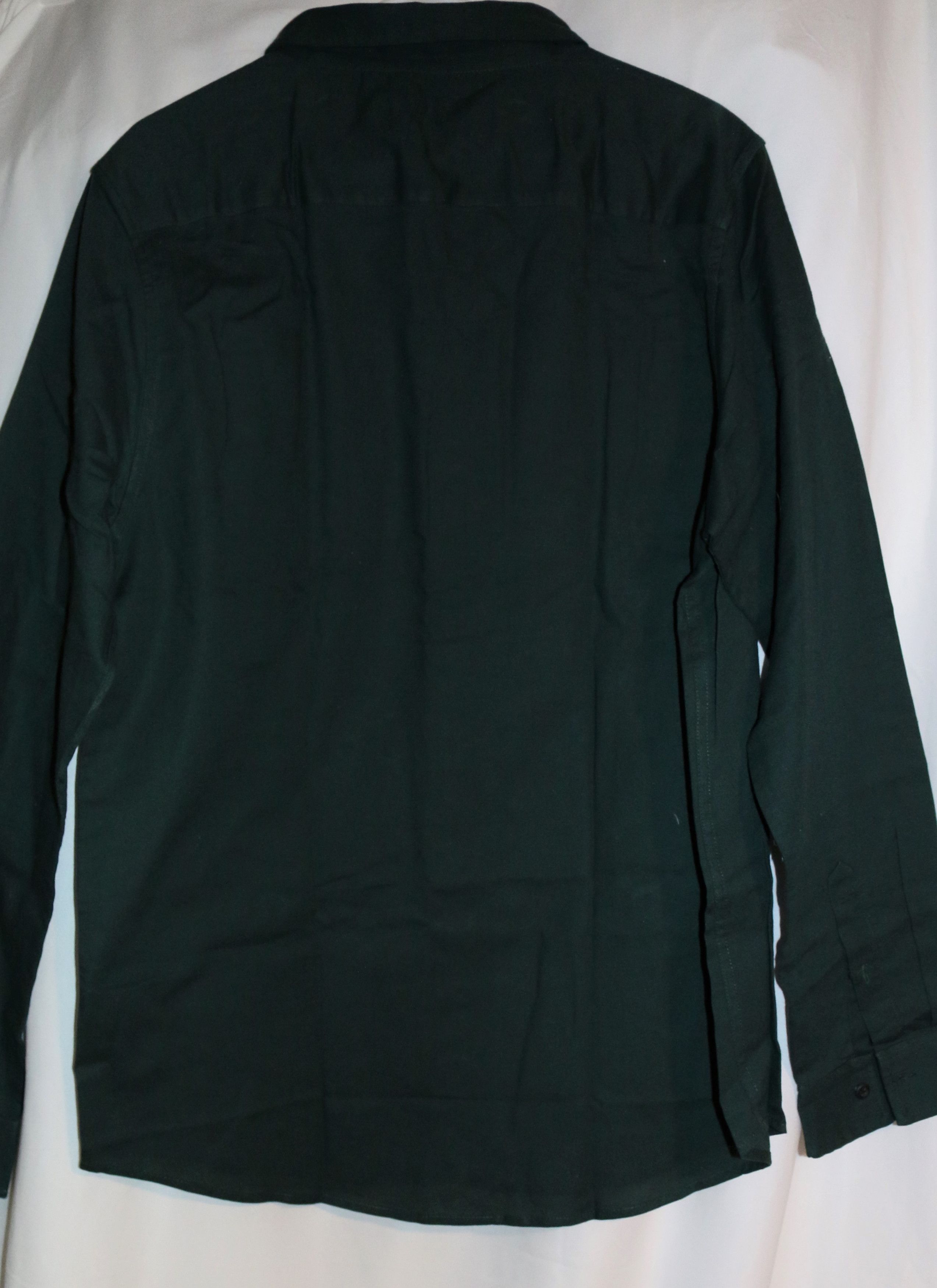 Boohoo Green Button Down Long Sleeve Shirt 100% Cotton Size US XL / EU 56 / 4 - 5 Thumbnail