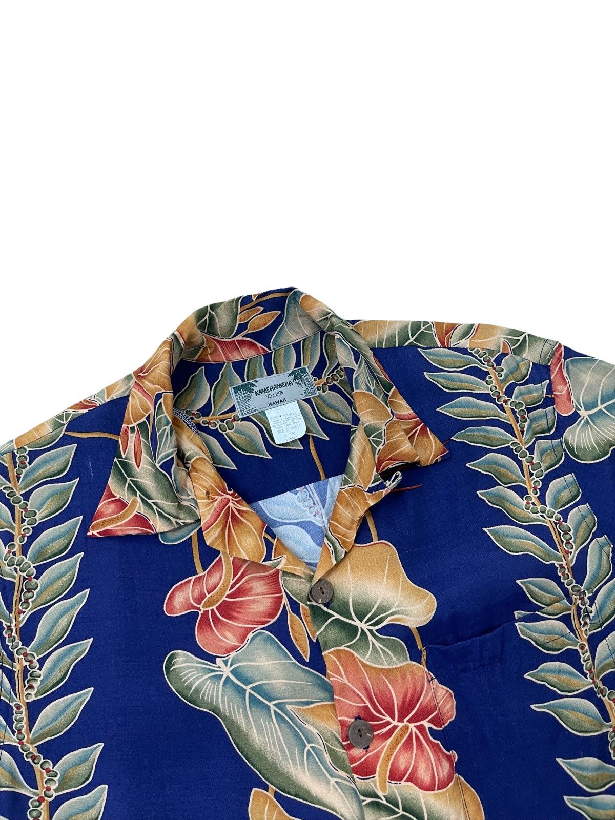 Other Vtg 80s Kamehameha Hawaiian Rayon Cam Shirt Florals 3🟩5 Size US M / EU 48-50 / 2 - 7 Thumbnail
