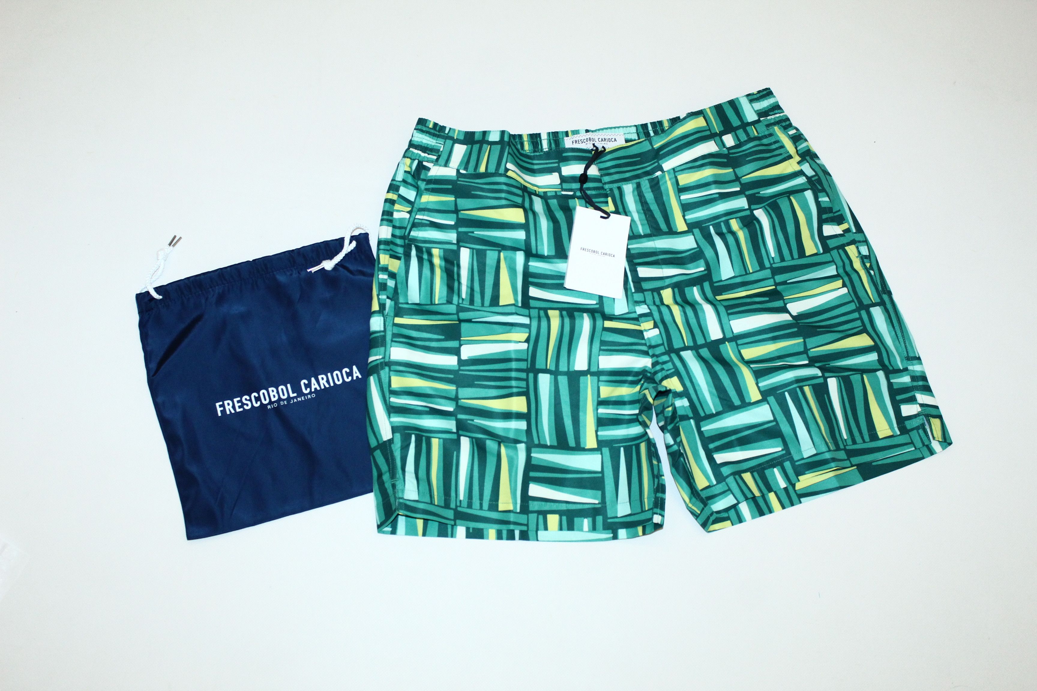 #2 Frescobol Carioca Trunks Classic Palm Pistachio & Citron