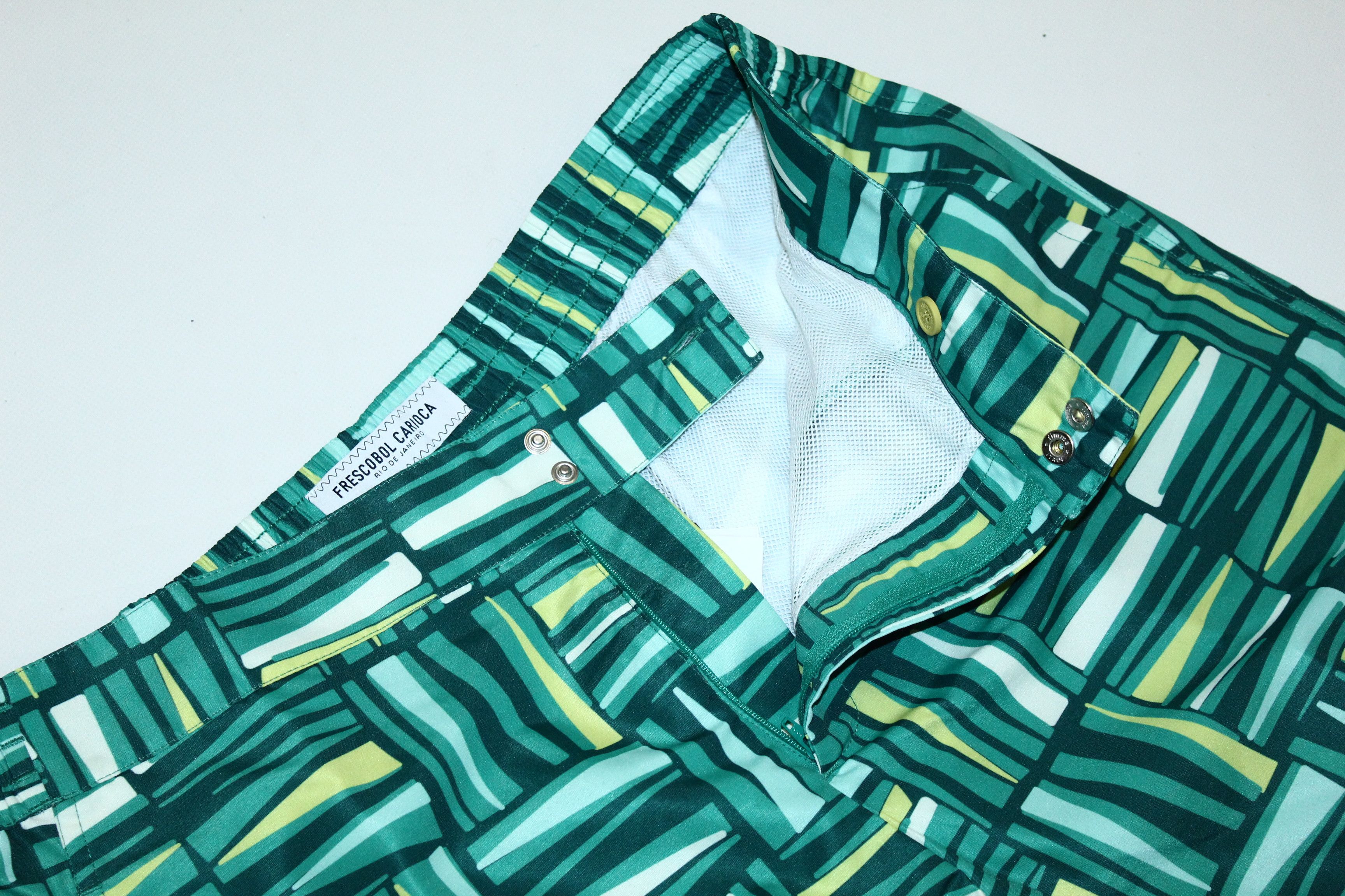 Frescobol Carioca Frescobol Carioca Trunks Classic Palm Pistachio & Citron Size US 36 / EU 52 - 4 Thumbnail