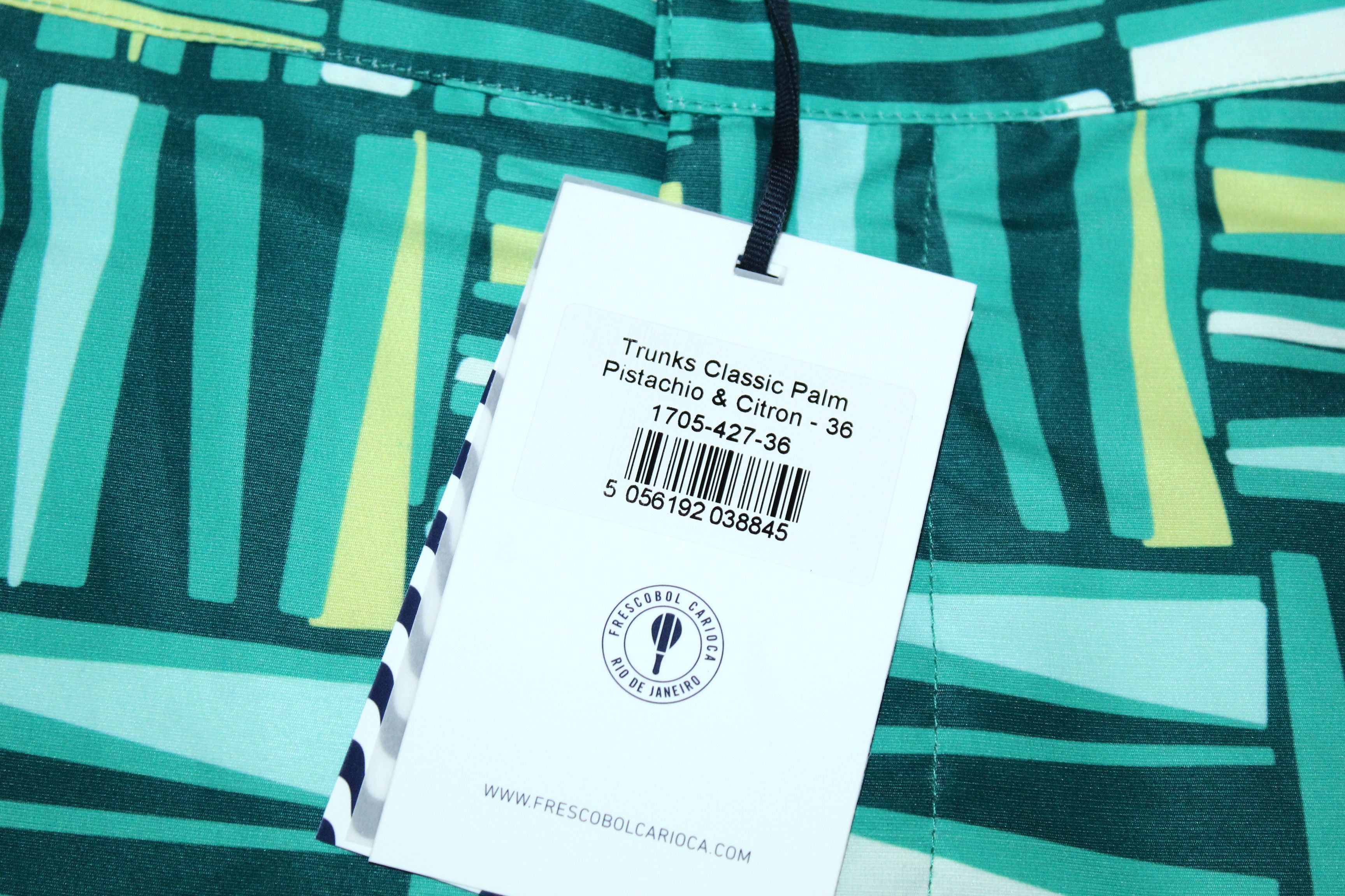Frescobol Carioca Frescobol Carioca Trunks Classic Palm Pistachio & Citron Size US 36 / EU 52 - 3 Thumbnail