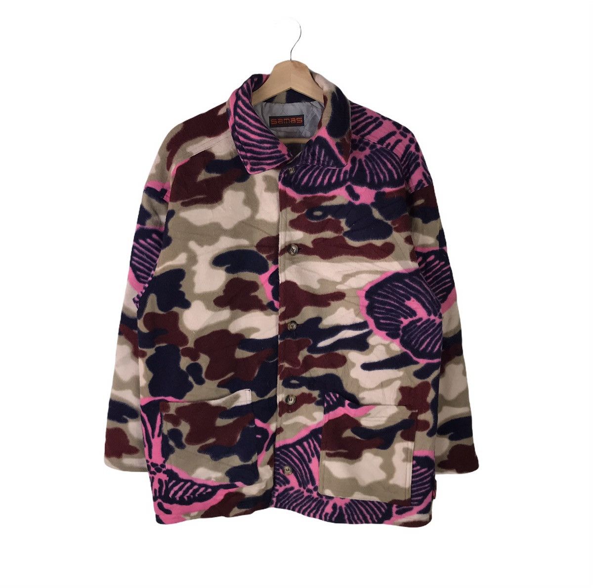 Vintage Unique Italian Samas Jacket Bold & Iconic Camo Floral Size US L / EU 52-54 / 3 - 1 Thumbnail