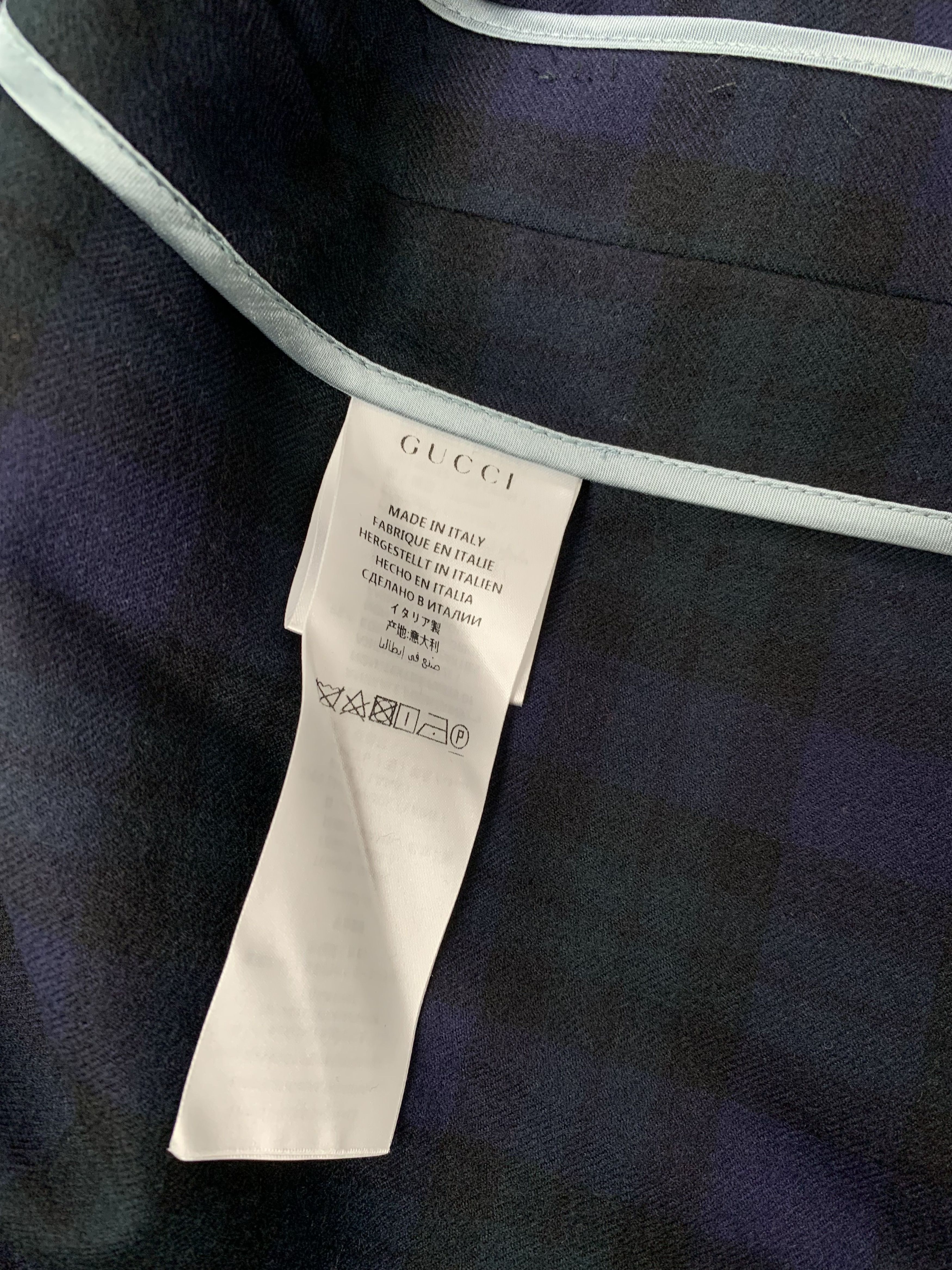Gucci Gucci Checked Overcoat Size US M / EU 48-50 / 2 - 11 Thumbnail