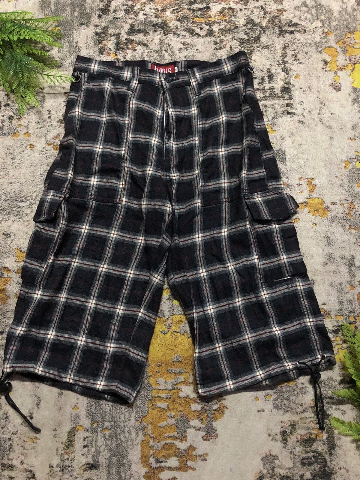 Boys Batsu Checkered Punk Style Shorts pants