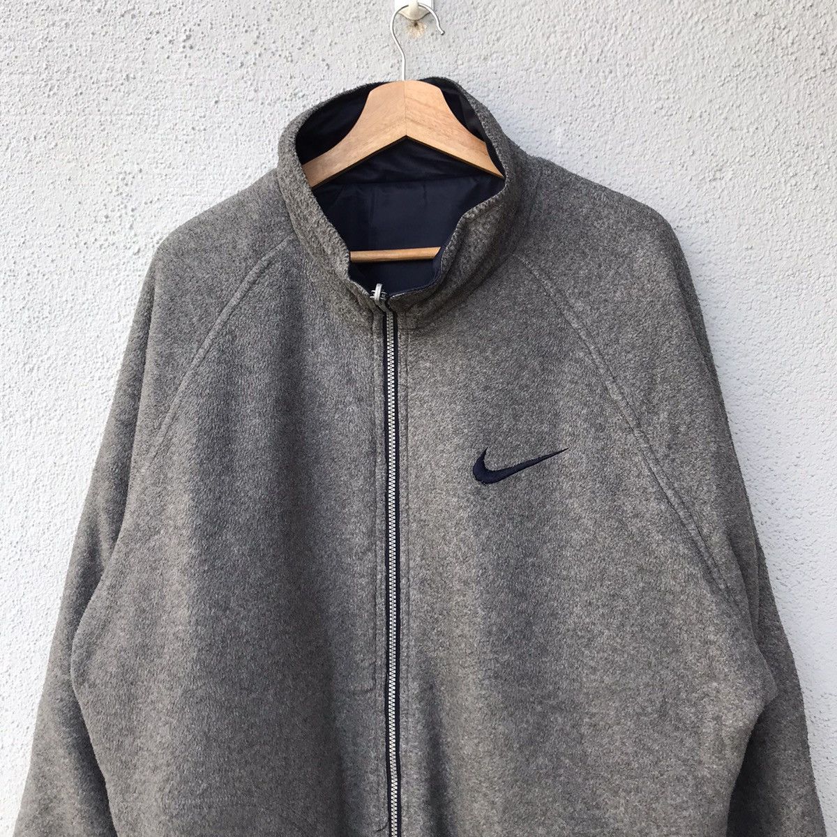 Nike Vintage Nike Big Logo Reversible Fleece Jacket Size US XXL / EU 58 / 5 - 17 Thumbnail
