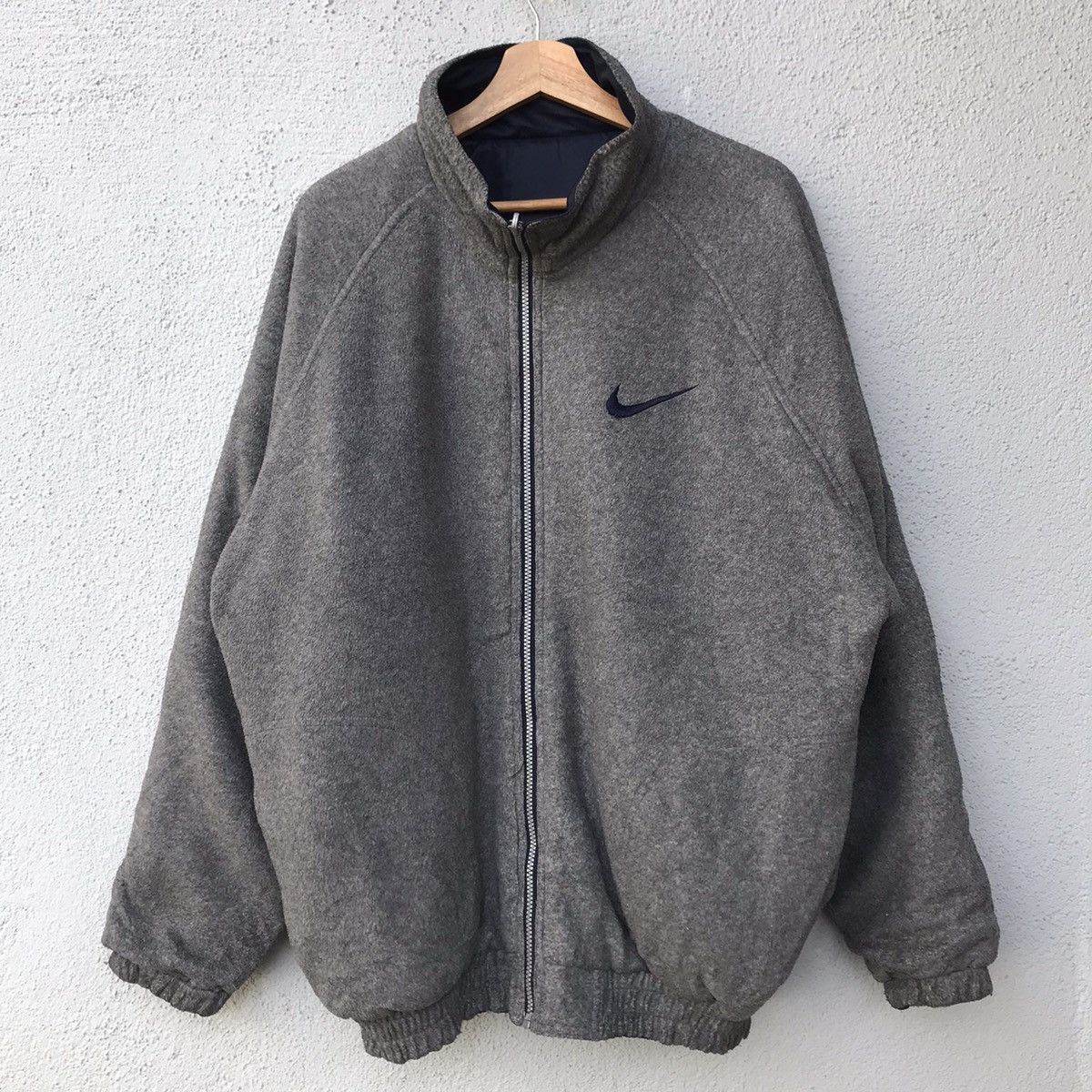 Nike Vintage Nike Big Logo Reversible Fleece Jacket Size US XXL / EU 58 / 5 - 16 Thumbnail