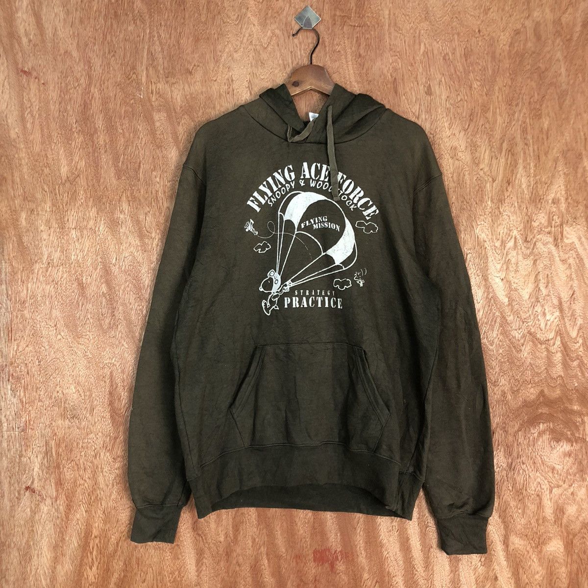 Peanut Brown Big Logo faded Hoodies #H230