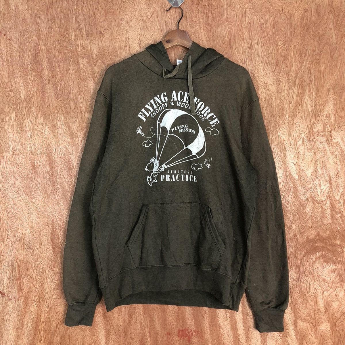 Peanuts Peanut Brown Big Logo faded Hoodies #H230 Size US L / EU 52-54 / 3 - 3 Thumbnail