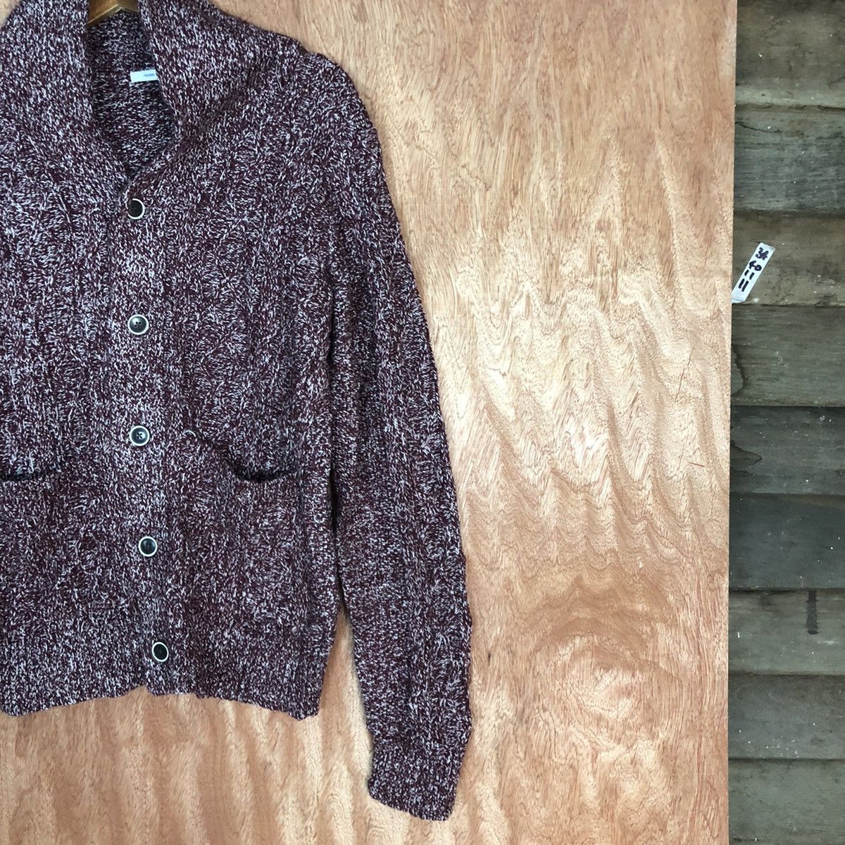 Homespun Knitwear Mind Blow Maroon cardigan japan Knitwear #H240 Size US M / EU 48-50 / 2 - 5 Thumbnail